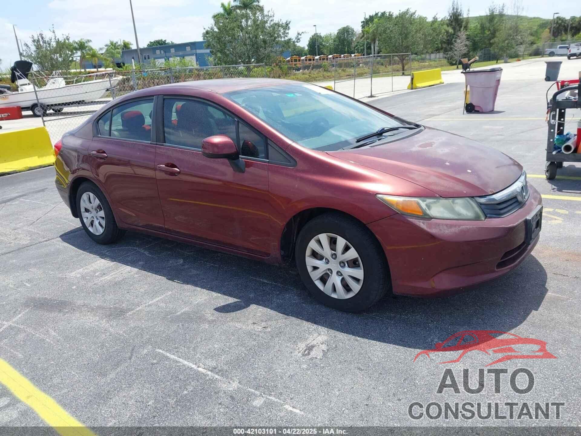 HONDA CIVIC 2012 - 19XFB2F52CE032768