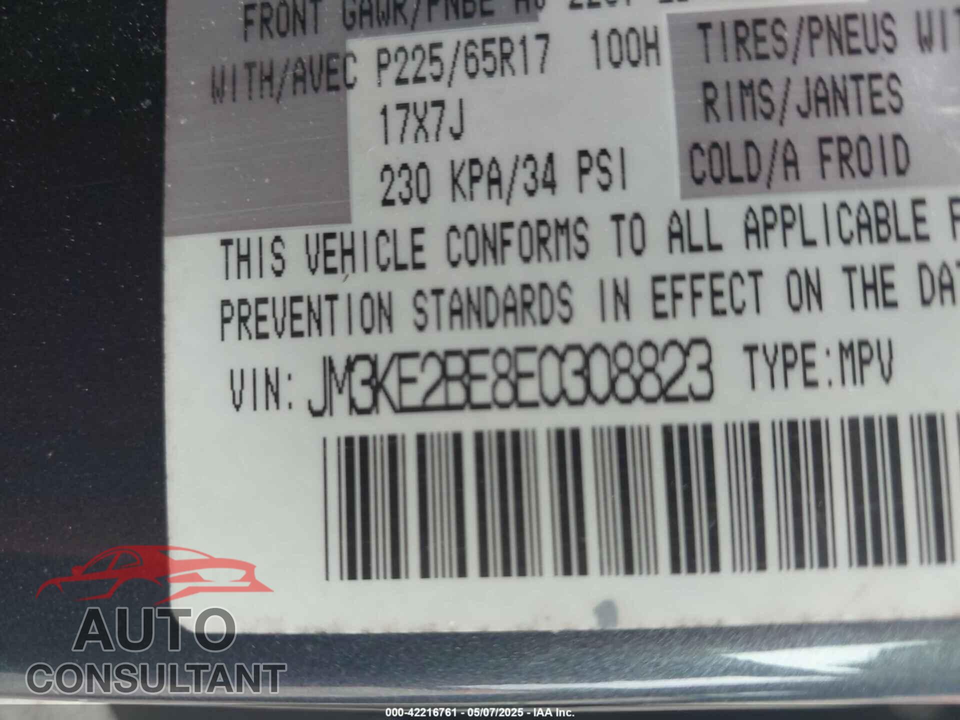 MAZDA CX-5 2014 - JM3KE2BE8E0308823
