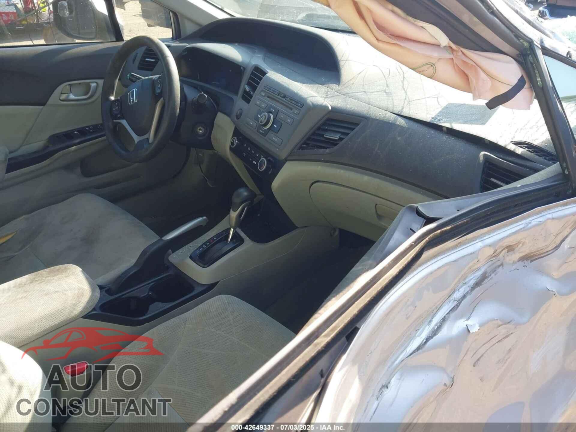 HONDA CIVIC 2012 - 19XFB2F56CE002947