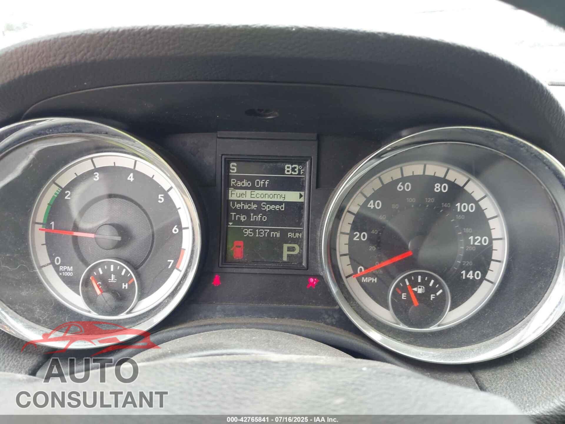 DODGE DURANGO 2013 - 1C4RDJAG0DC689782