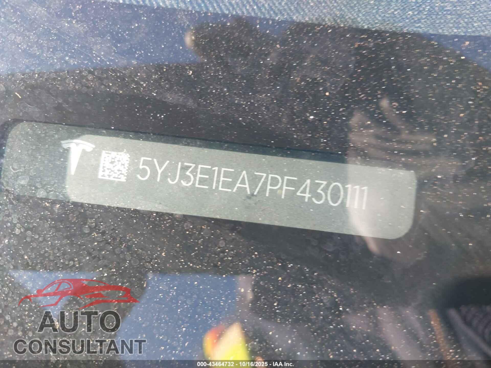 TESLA MODEL 3 2023 - 5YJ3E1EA7PF430111