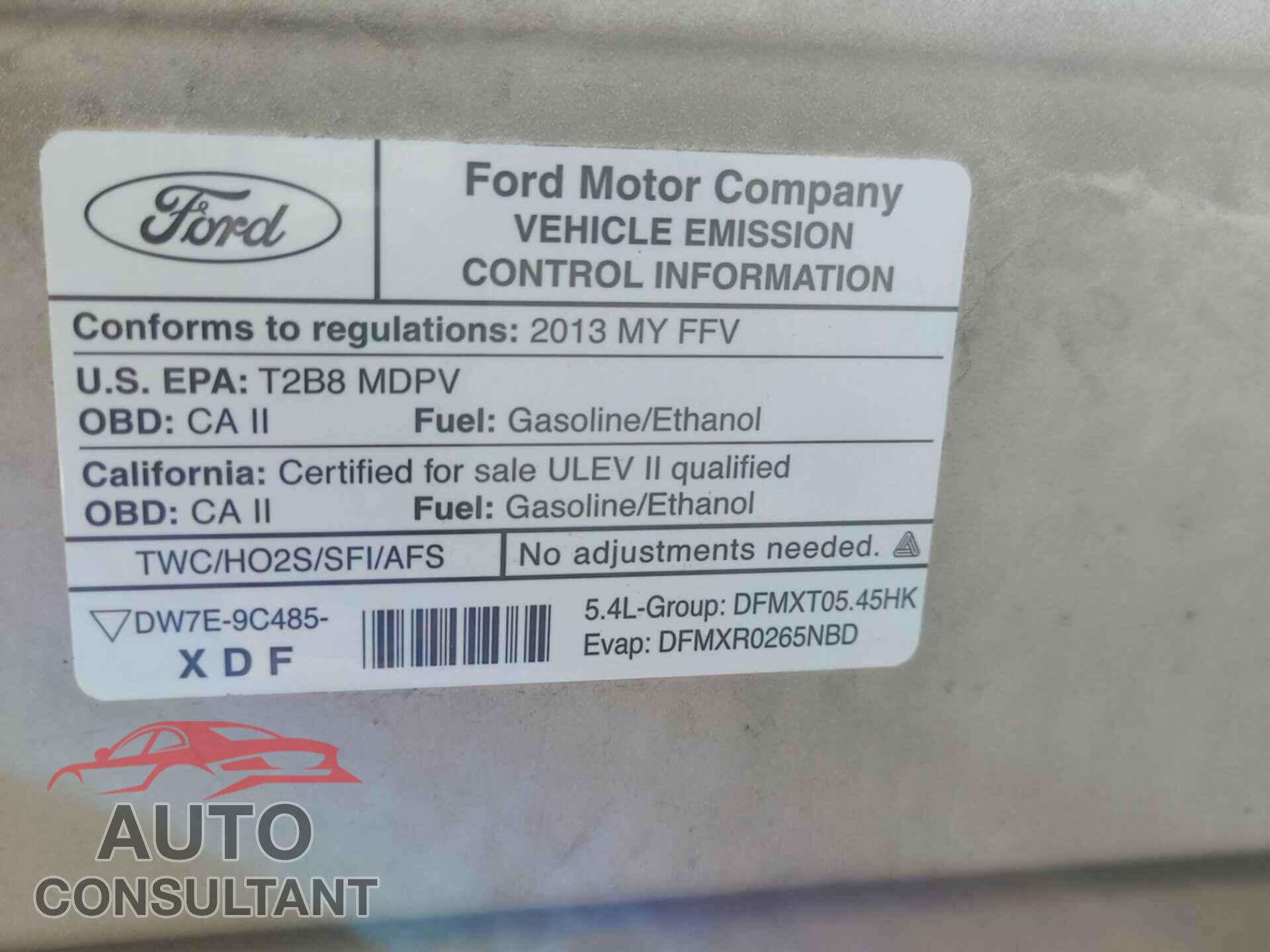 FORD E-150 2013 - 1FTNE1EL8DDA44827