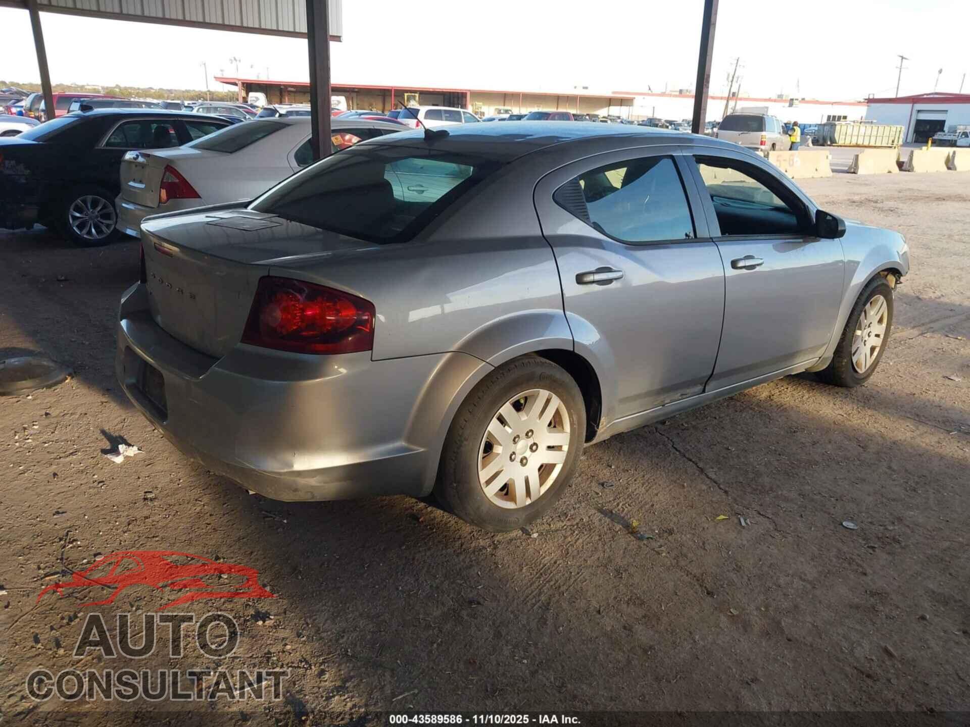 DODGE AVENGER 2013 - 1C3CDZAB8DN572145