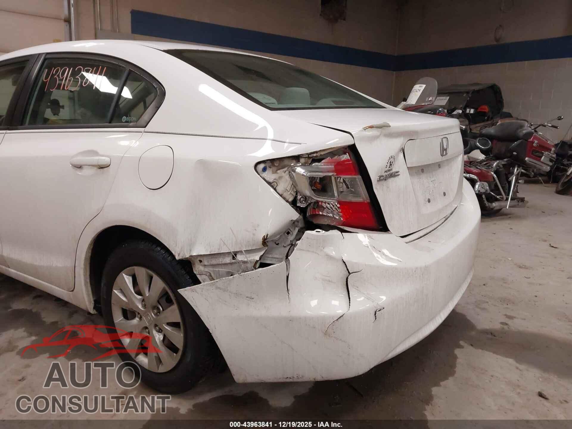 HONDA CIVIC 2012 - 19XFB2F54CE312949