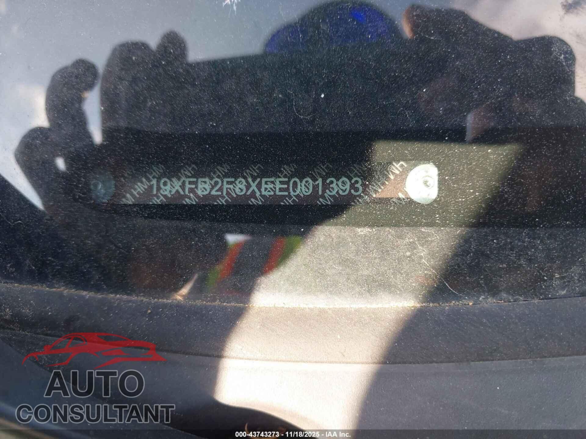 HONDA CIVIC 2014 - 19XFB2F8XEE001393
