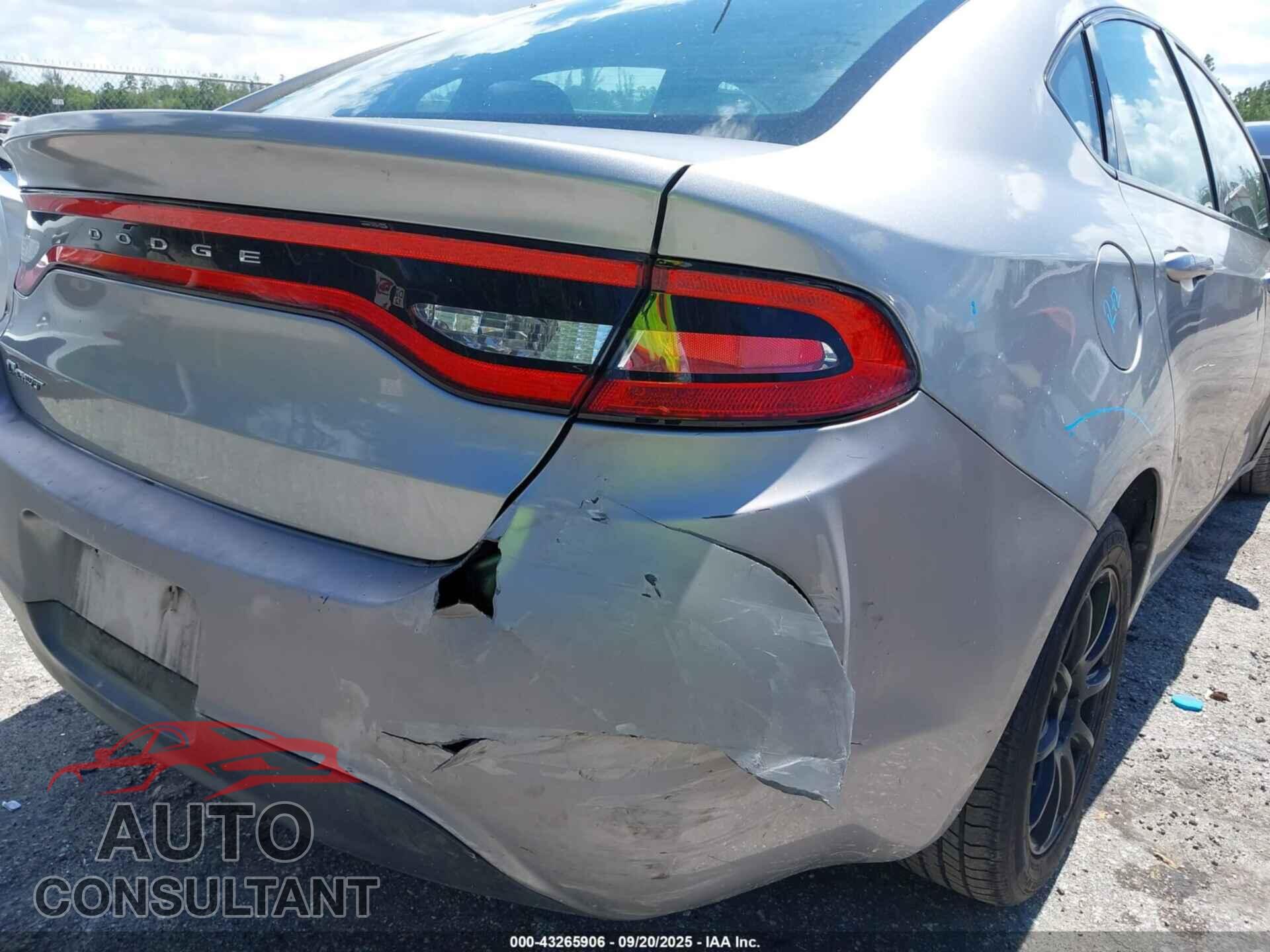 DODGE DART 2015 - 1C3CDFAA6FD120550