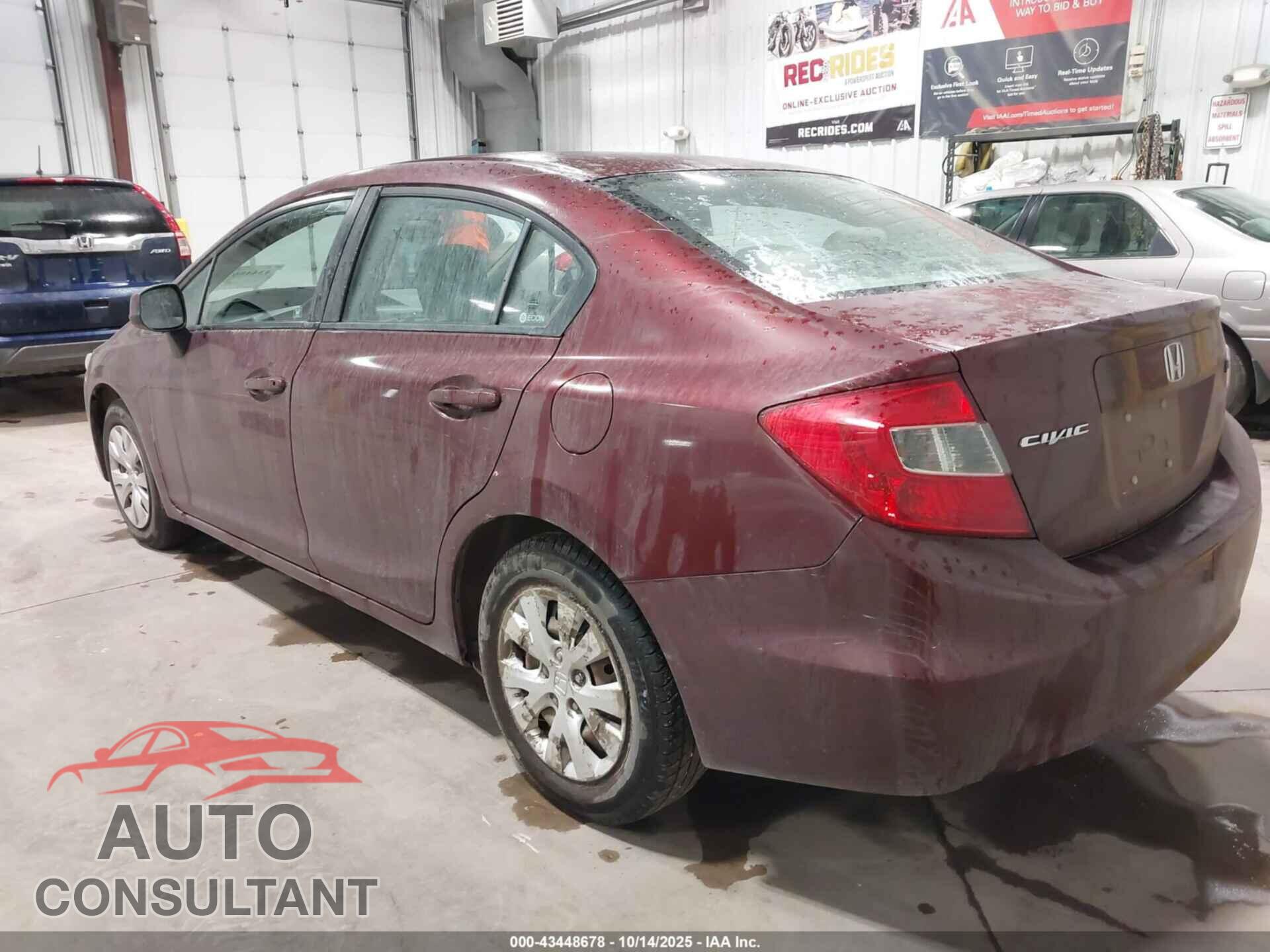 HONDA CIVIC 2012 - 2HGFB2F56CH586059