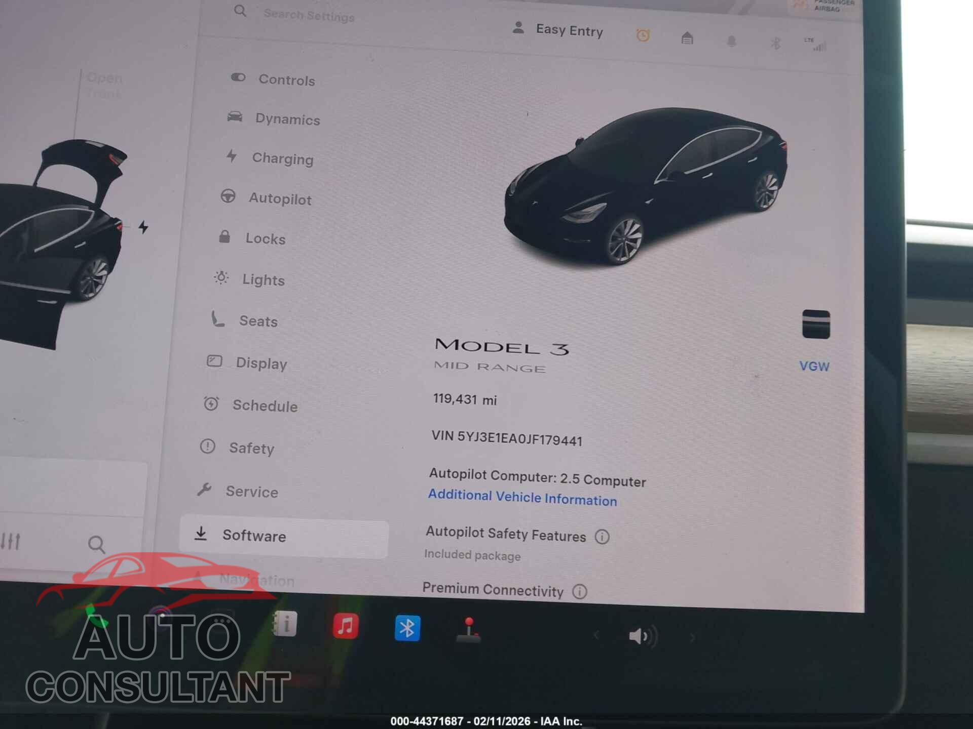 TESLA MODEL 3 2018 - 5YJ3E1EA0JF179441