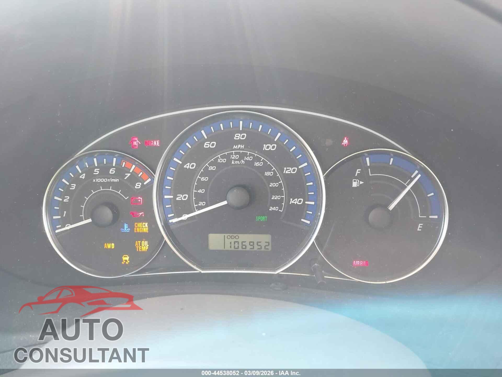 SUBARU FORESTER 2012 - JF2SHADC2CH429949