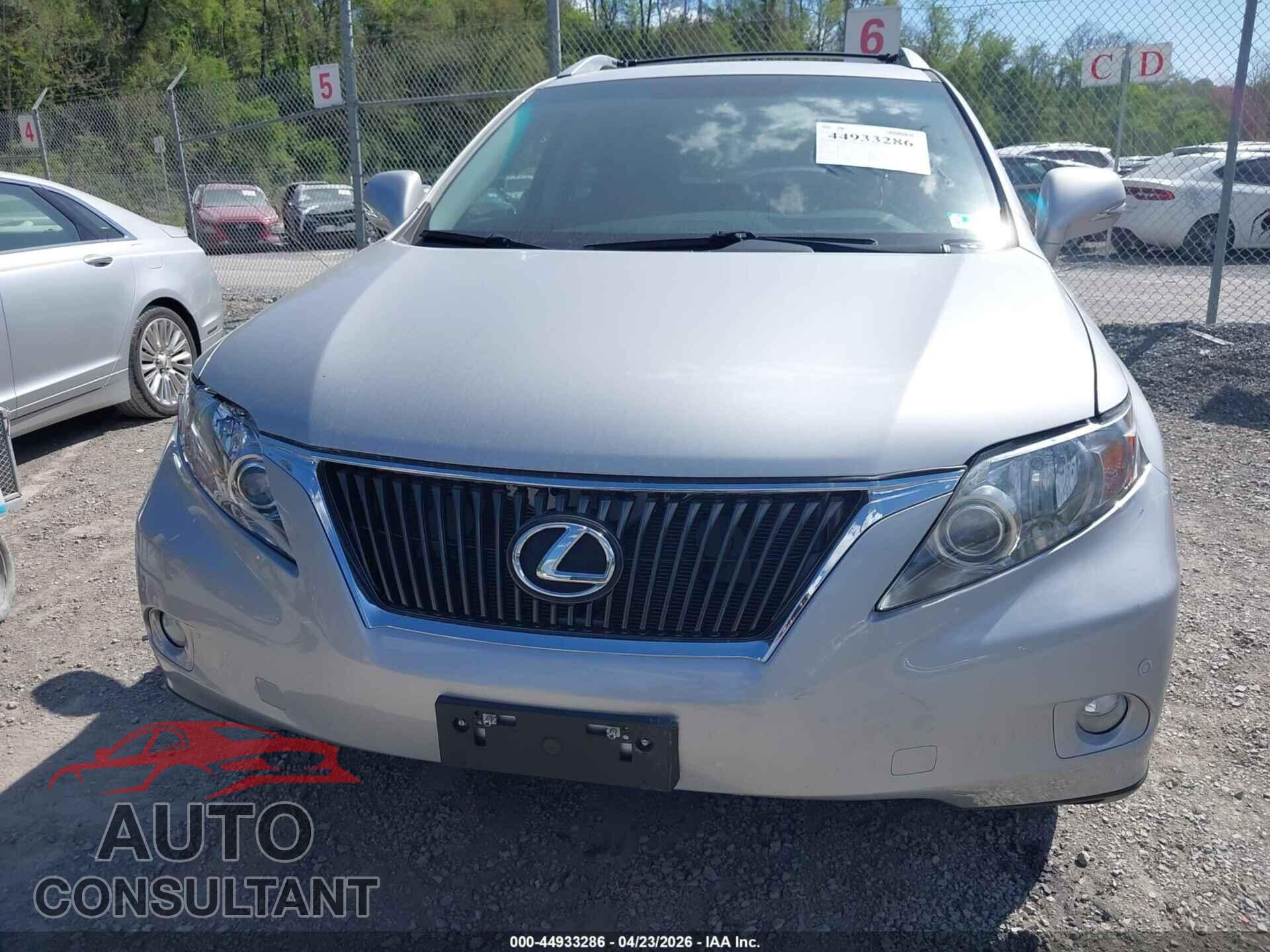 LEXUS RX 2012 - 2T2BK1BAXCC124717