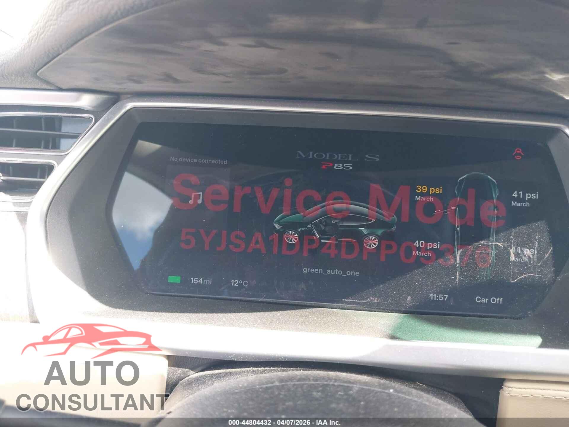 TESLA MODEL S 2013 - 5YJSA1DP4DFP05376