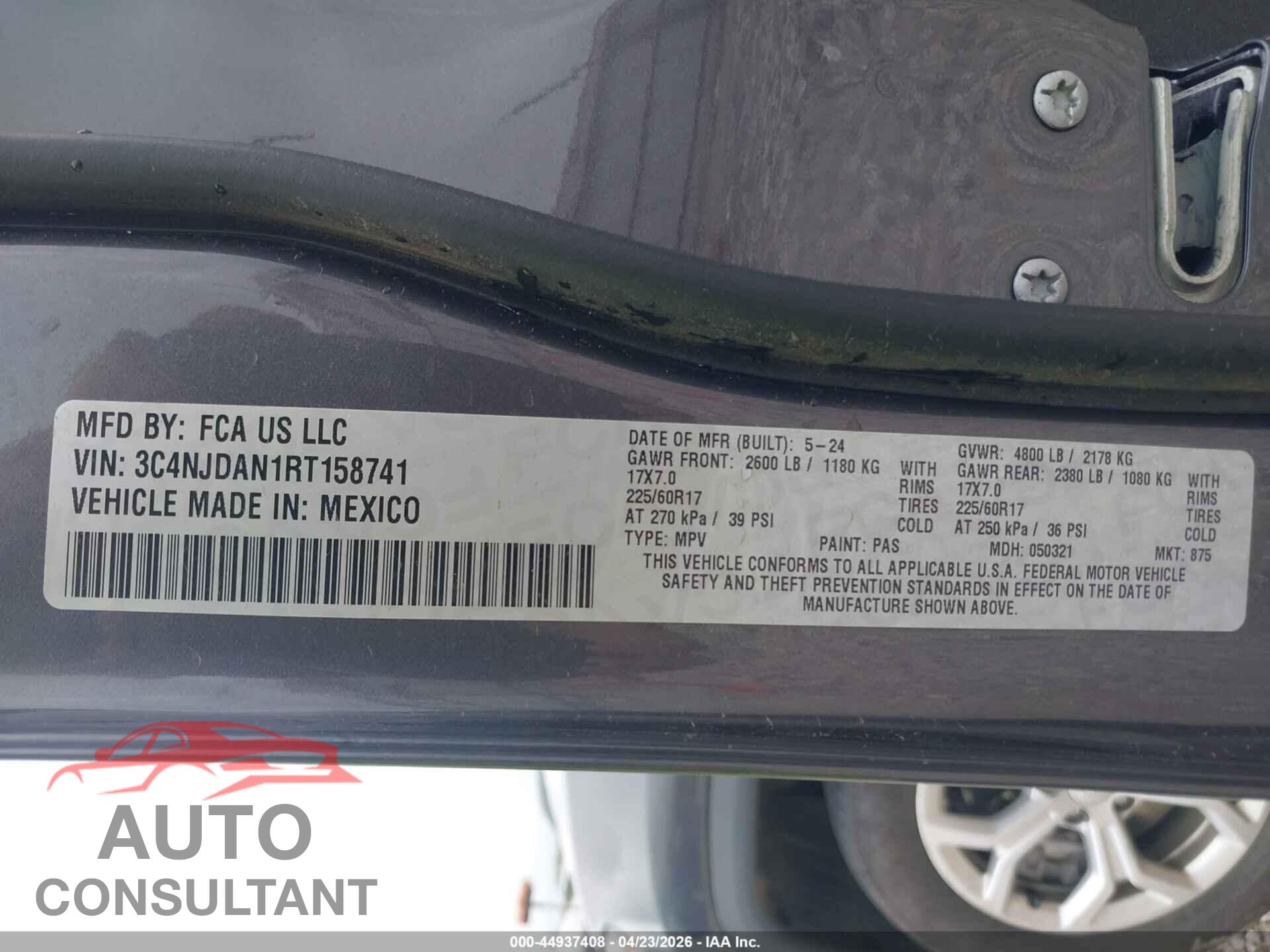 JEEP COMPASS 2024 - 3C4NJDAN1RT158741