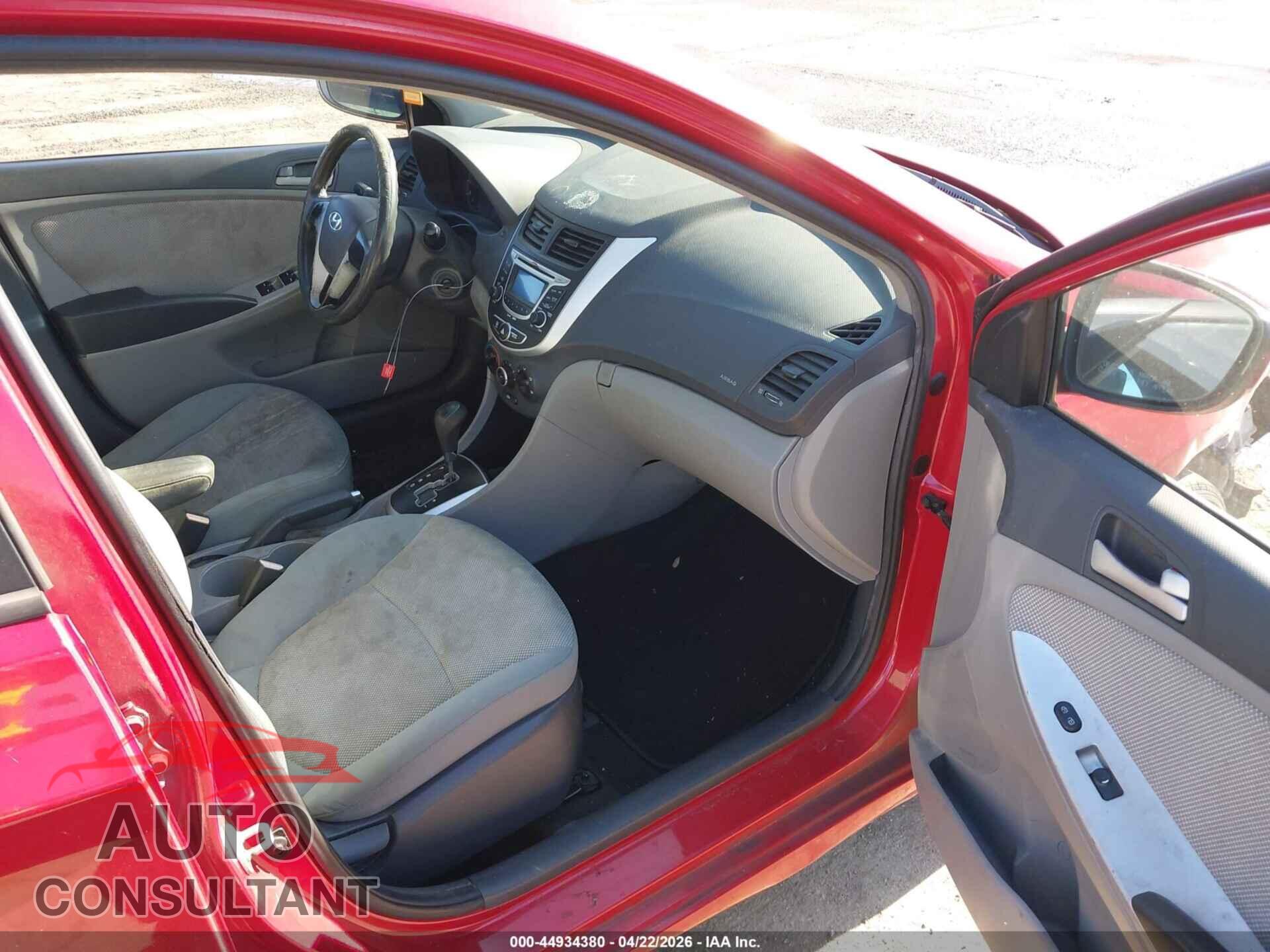 HYUNDAI ACCENT 2013 - KMHCT4AE5DU409384