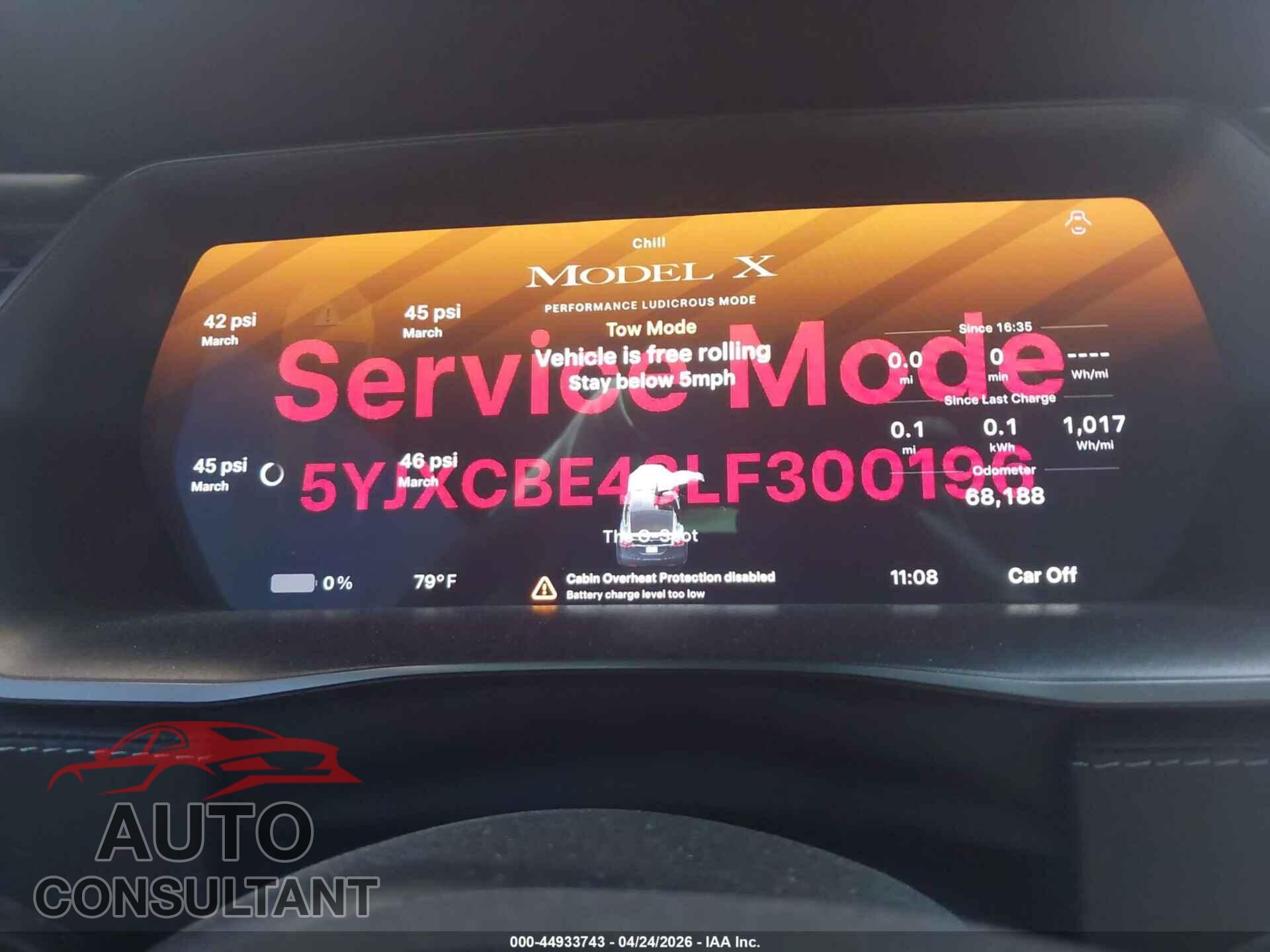 TESLA MODEL X 2020 - 5YJXCBE43LF300196