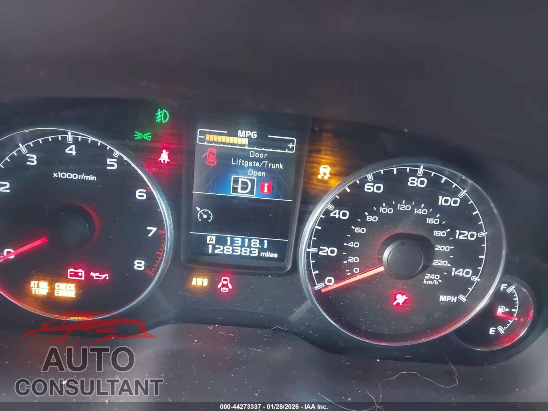 SUBARU OUTBACK 2014 - 4S4BRBLC7E3298726