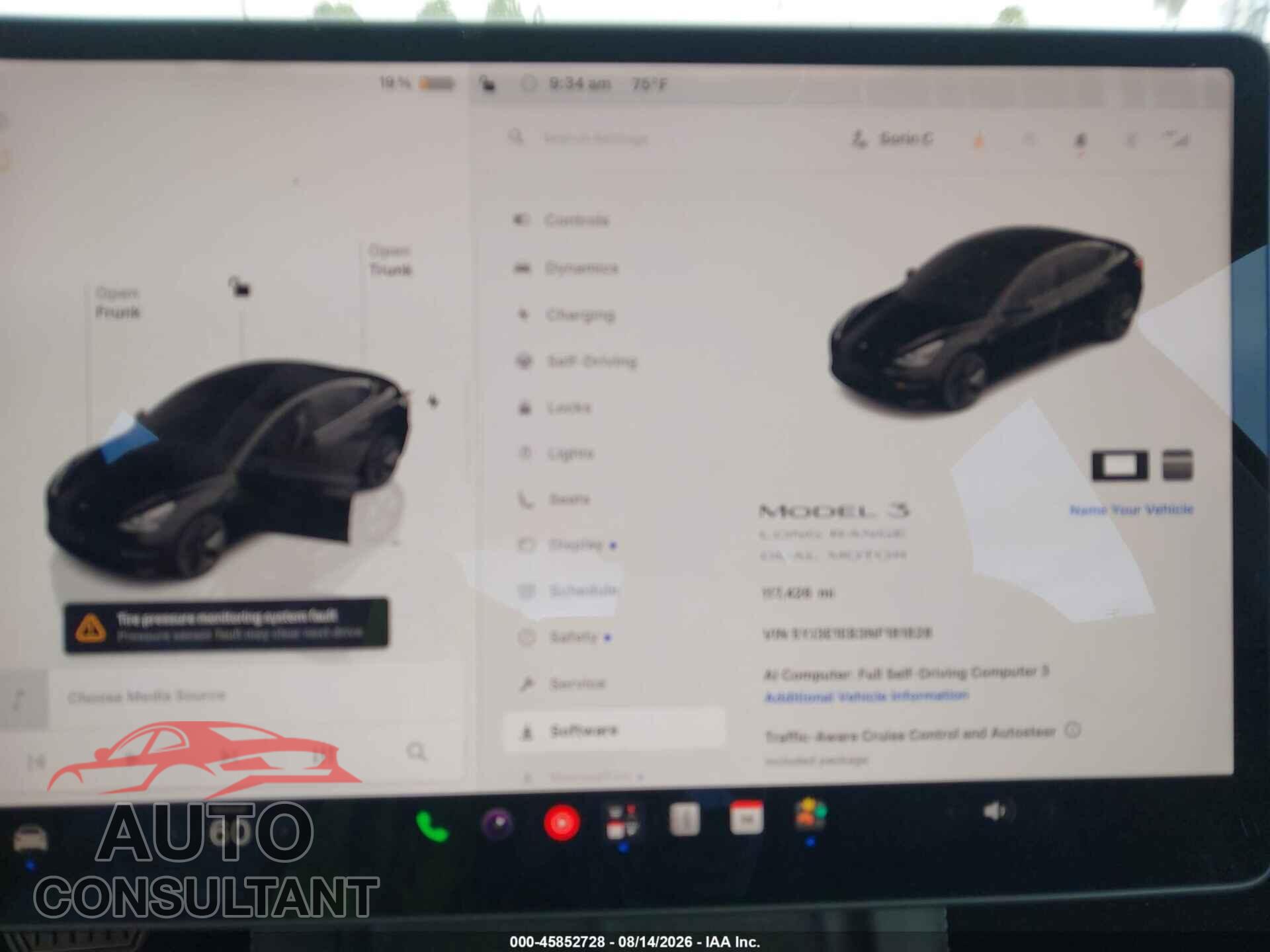TESLA MODEL 3 2022 - 5YJ3E1EB3NF181828