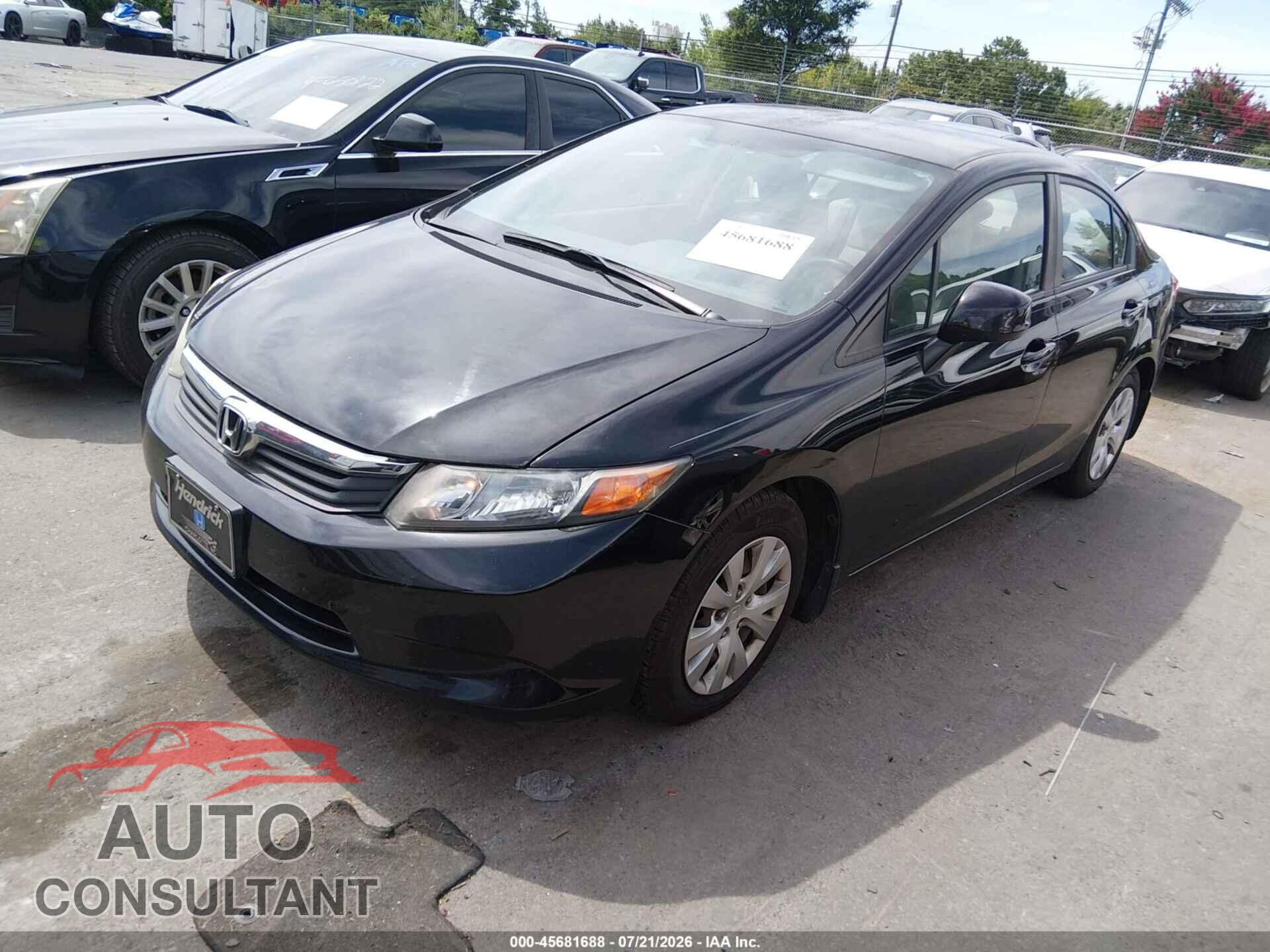 HONDA CIVIC 2012 - 2HGFB2F51CH317564