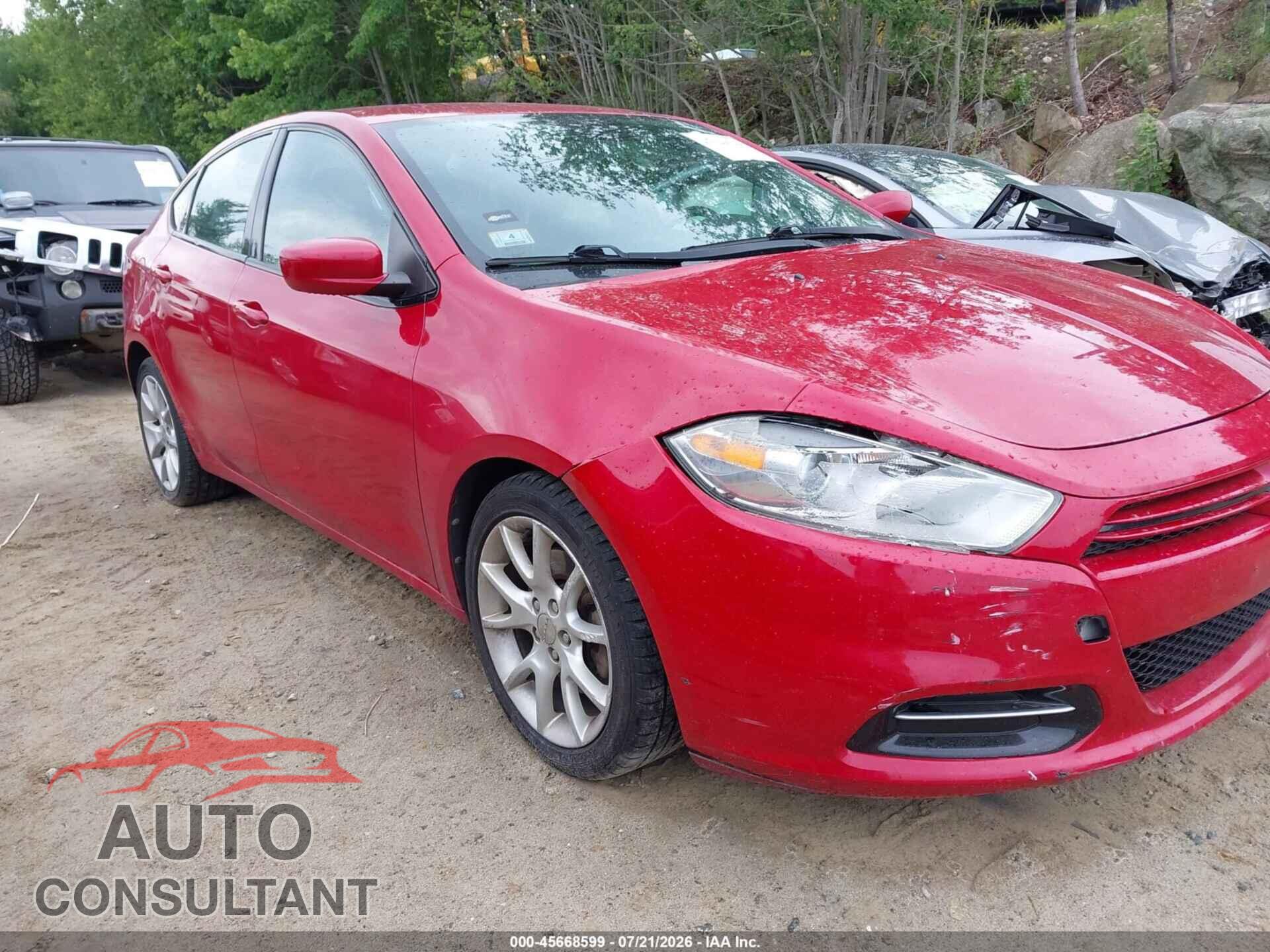 DODGE DART 2013 - 1C3CDFBA1DD210457