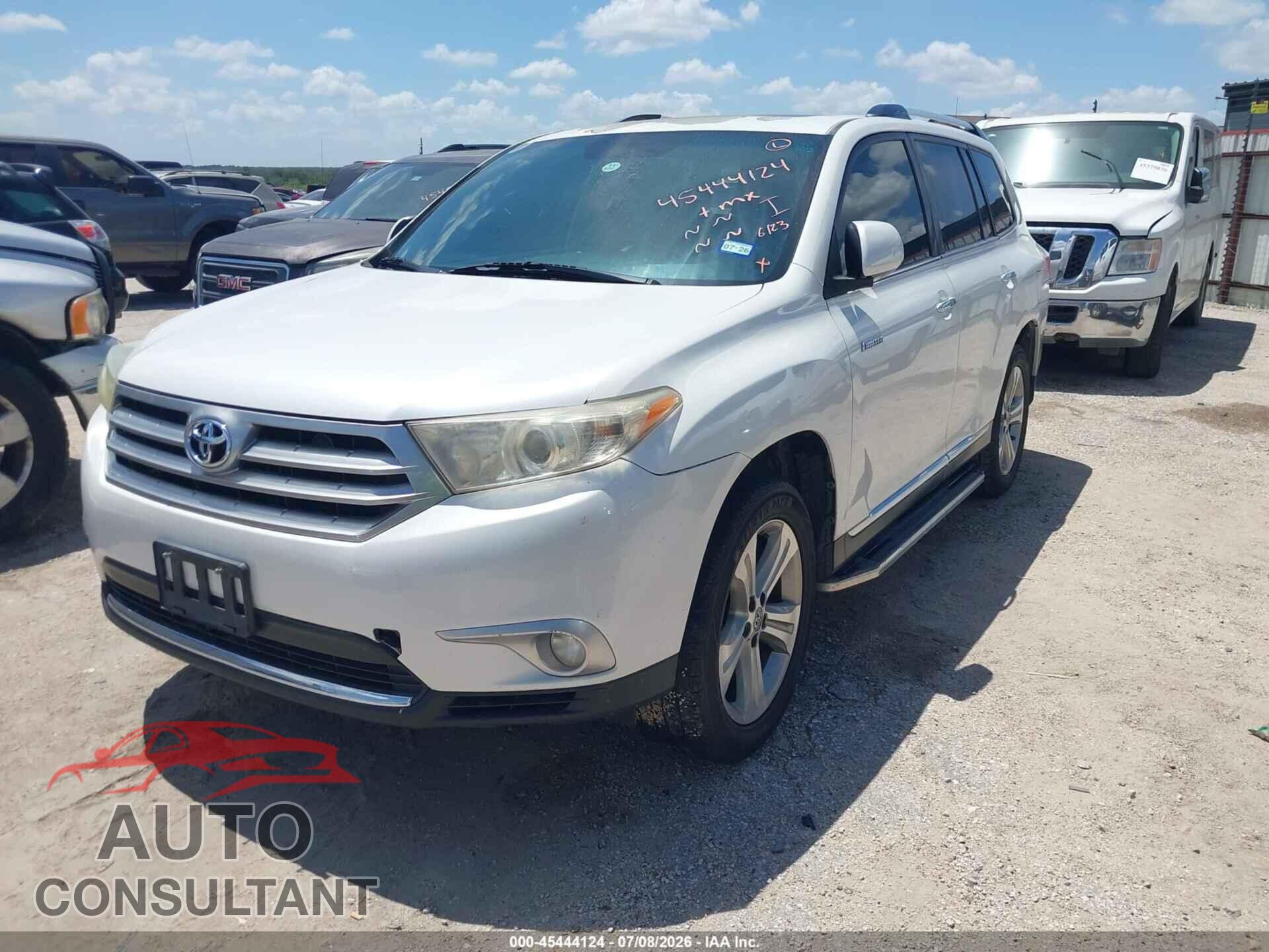 TOYOTA HIGHLANDER 2013 - 5TDYK3EH8DS121987