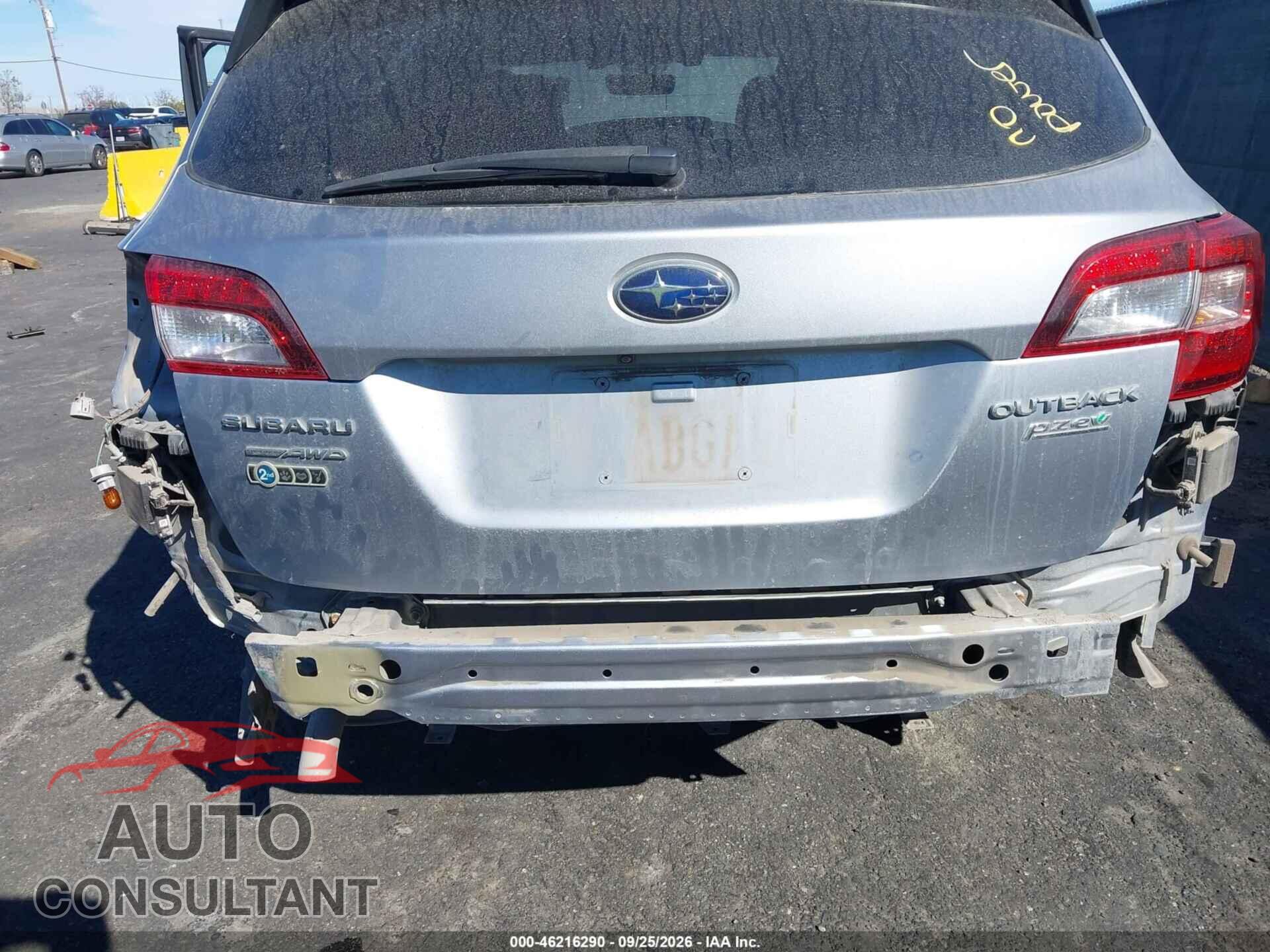 SUBARU OUTBACK 2017 - 4S4BSANC7H3255357