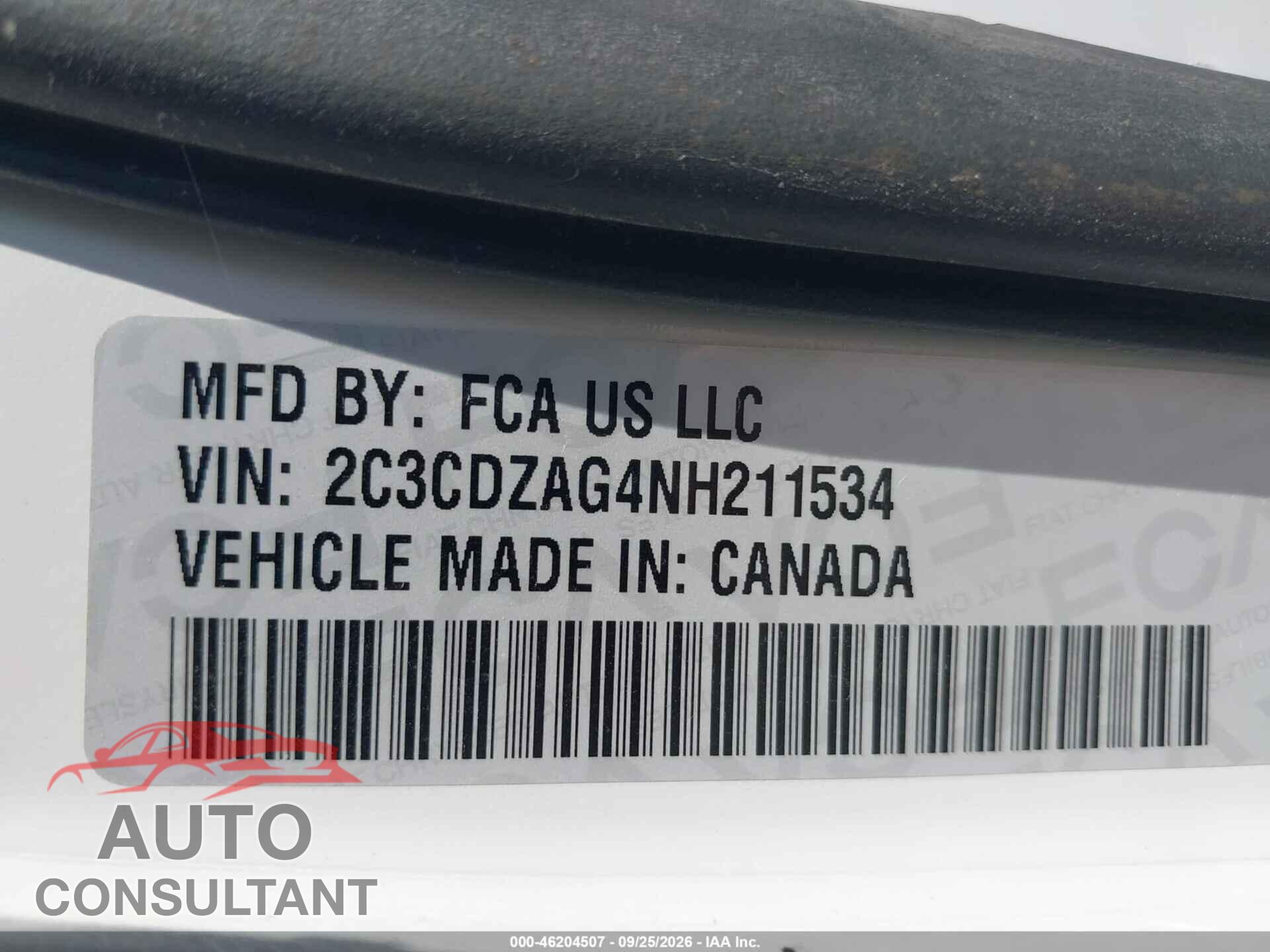 DODGE CHALLENGER 2022 - 2C3CDZAG4NH211534