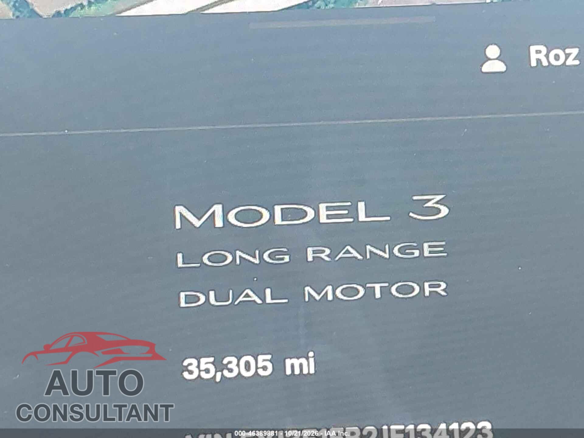 TESLA MODEL 3 2018 - 5YJ3E1EB2JF134123