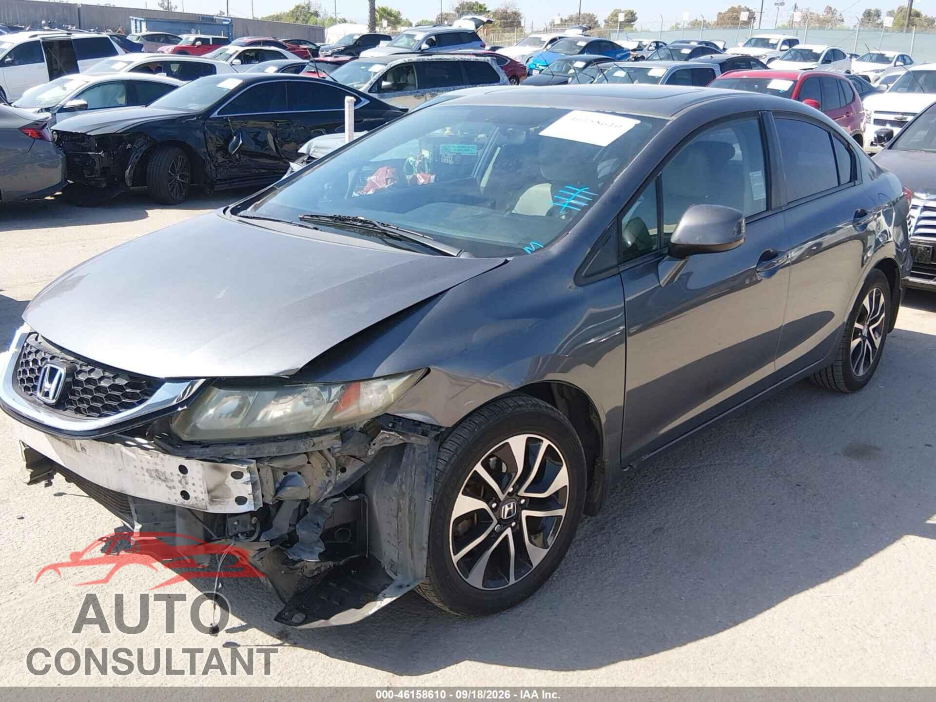 HONDA CIVIC 2013 - 19XFB2F96DE266755