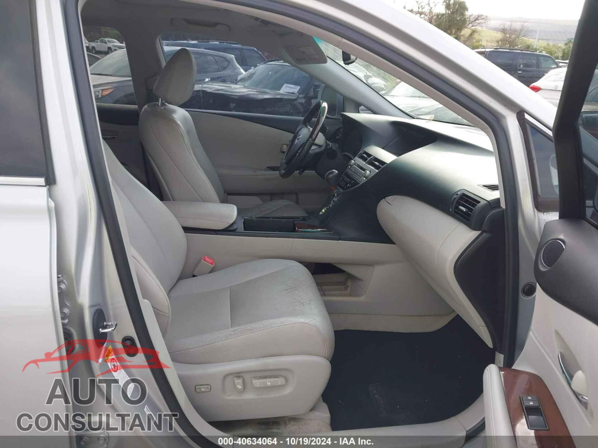 LEXUS RX 350 2011 - 2T2ZK1BAXBC055864