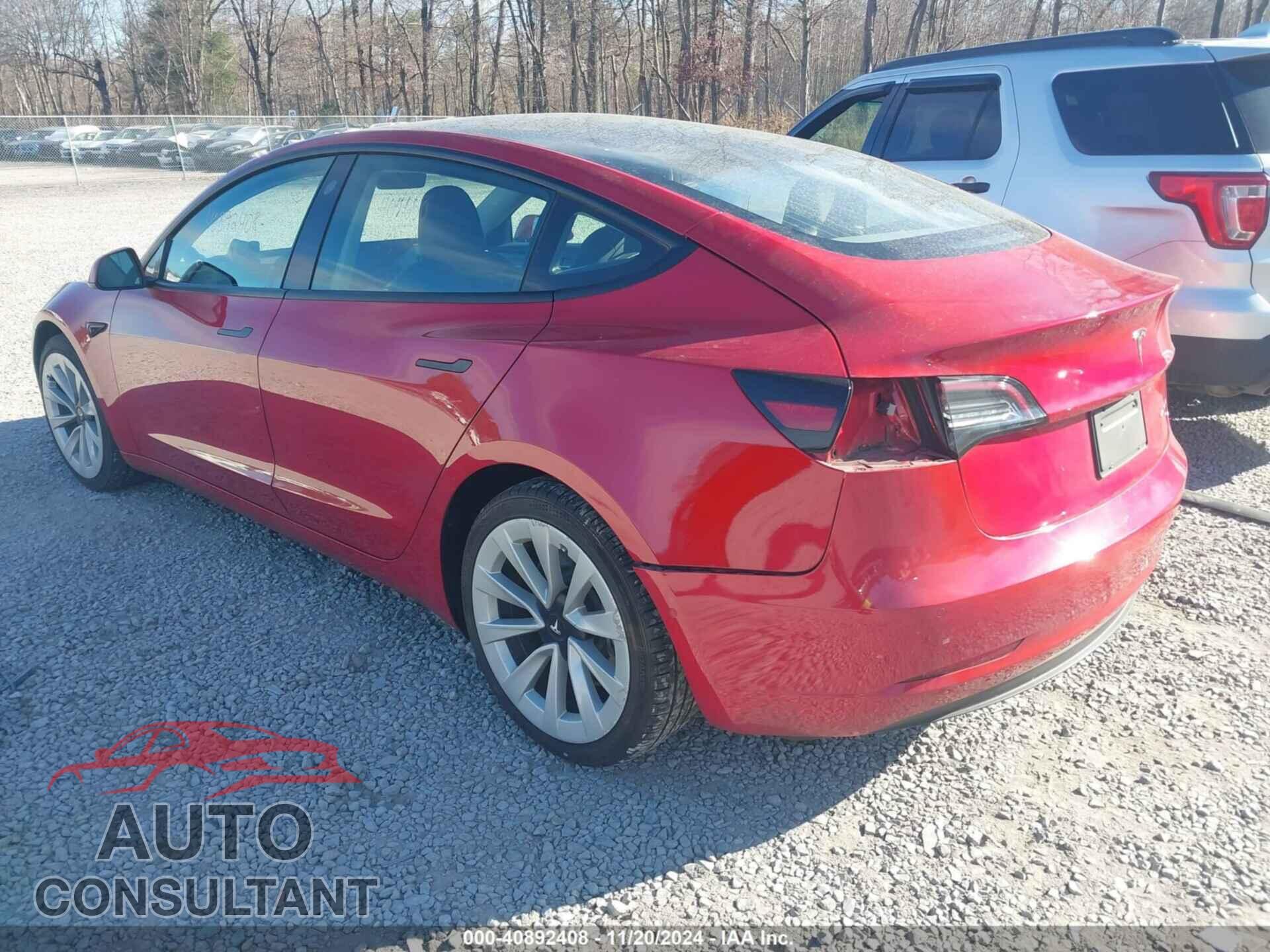 TESLA MODEL 3 2022 - 5YJ3E1EB3NF187015