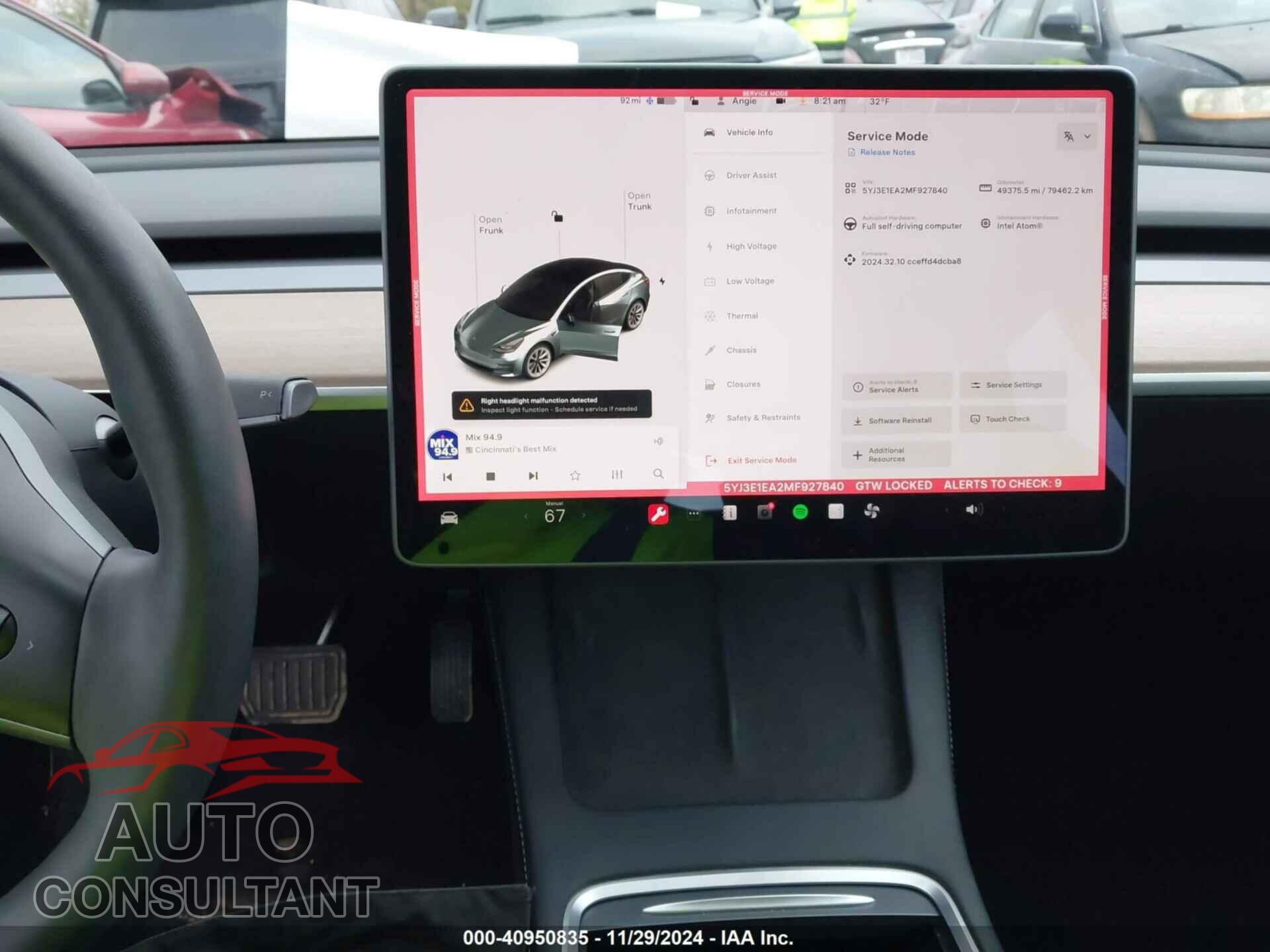 TESLA MODEL 3 2021 - 5YJ3E1EA2MF927840