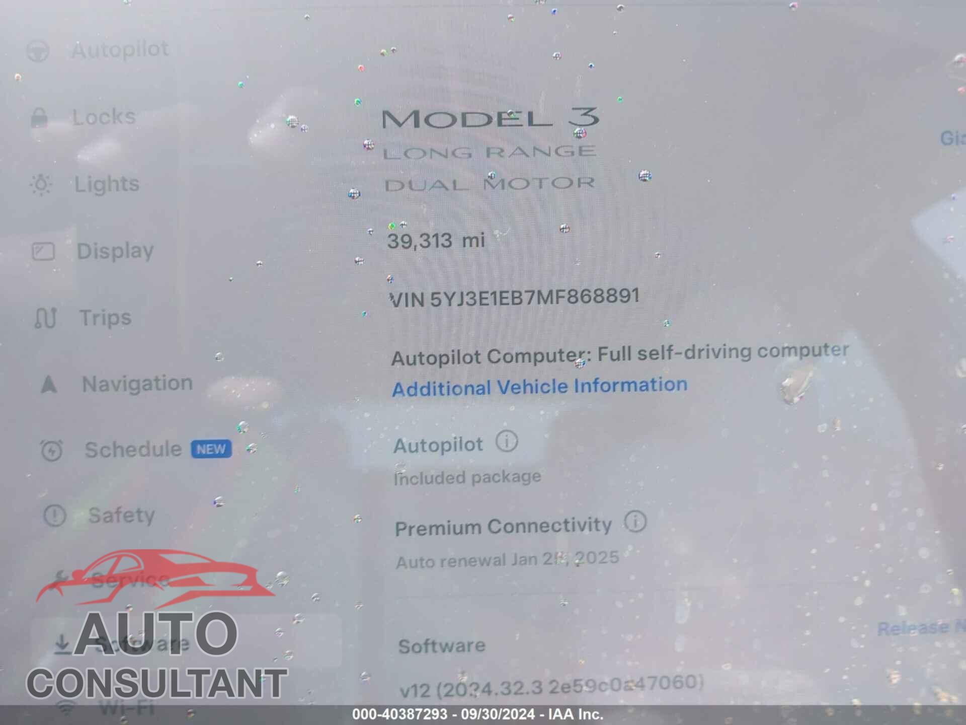 TESLA MODEL 3 2021 - 5YJ3E1EB7MF868891