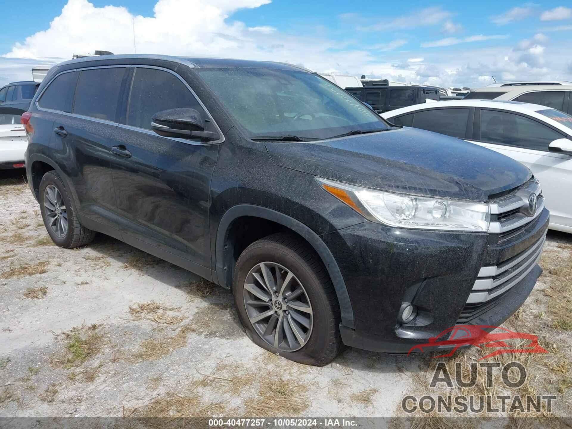 TOYOTA HIGHLANDER 2019 - 5TDKZRFH9KS366992