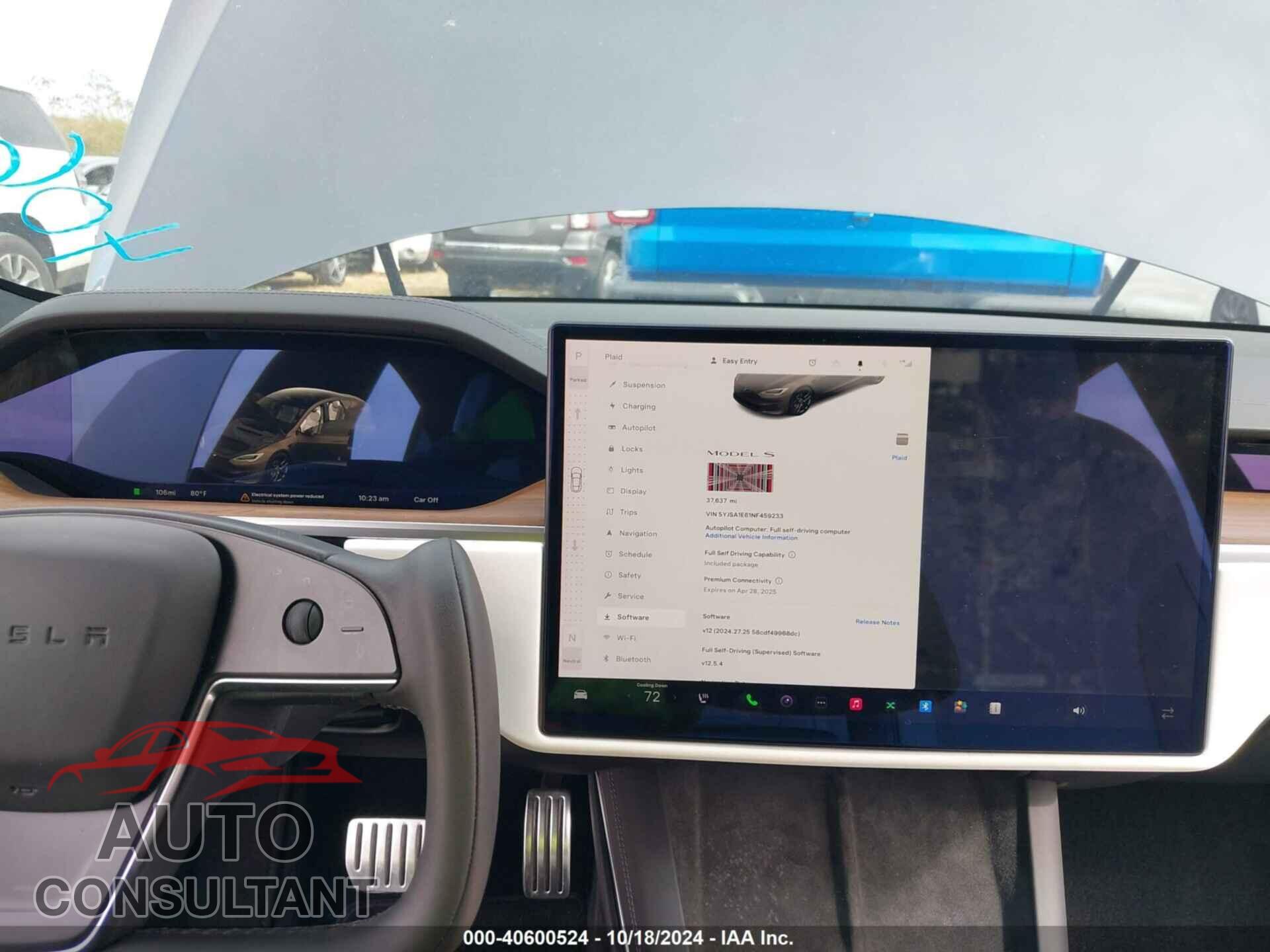 TESLA MODEL S 2022 - 5YJSA1E61NF459233