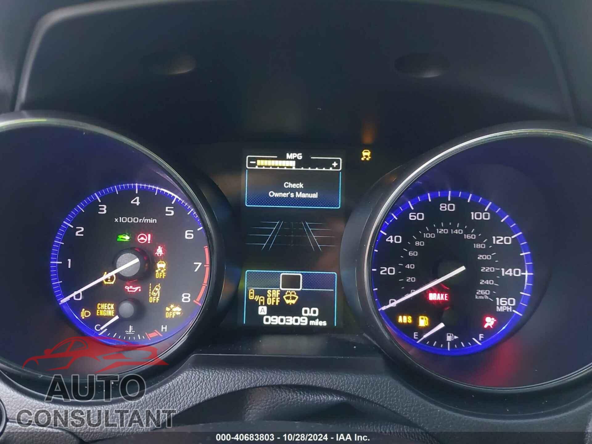 SUBARU OUTBACK 2017 - 4S4BSENC2H3354563