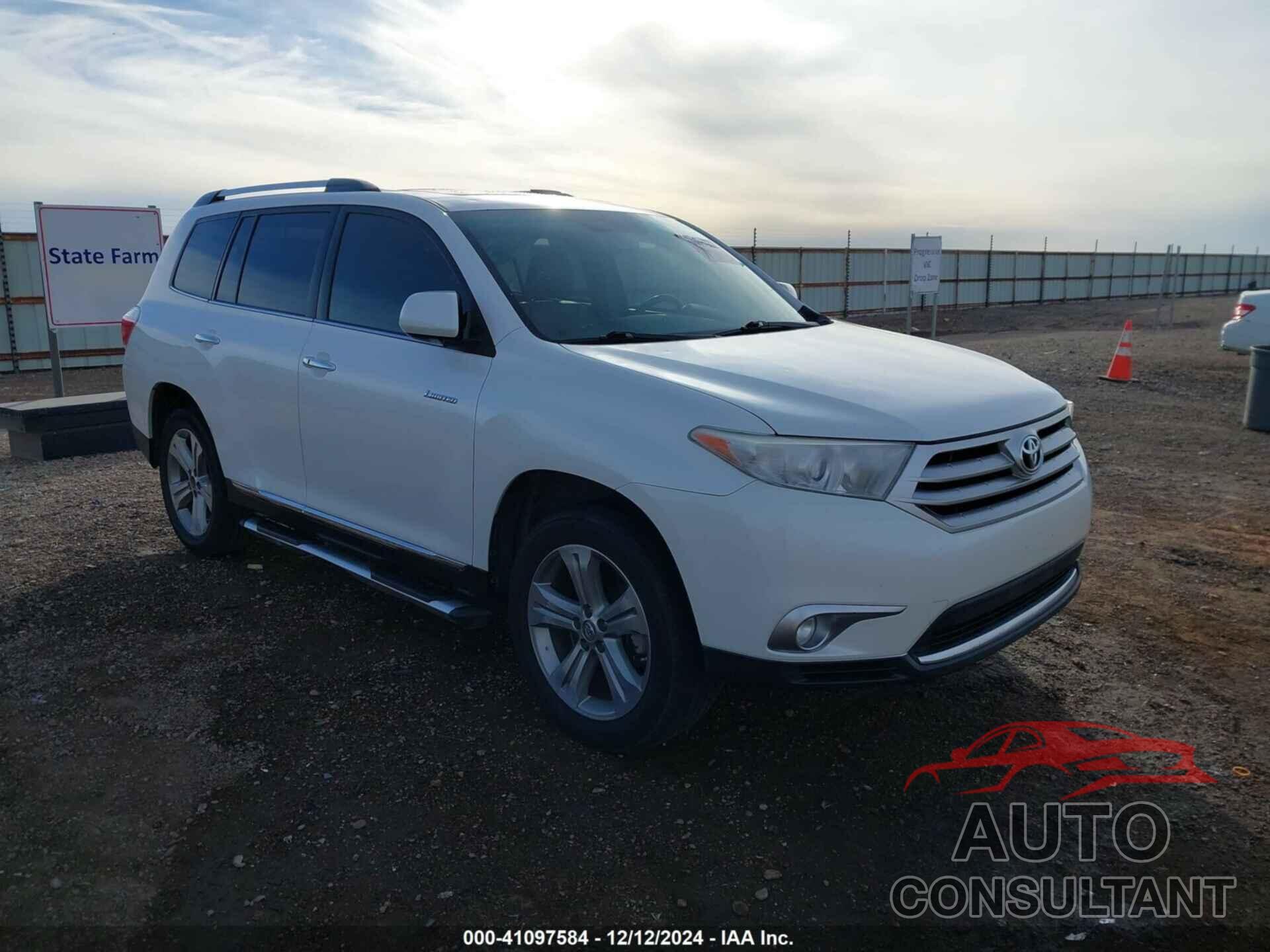 TOYOTA HIGHLANDER 2012 - 5TDYK3EH6CS067426