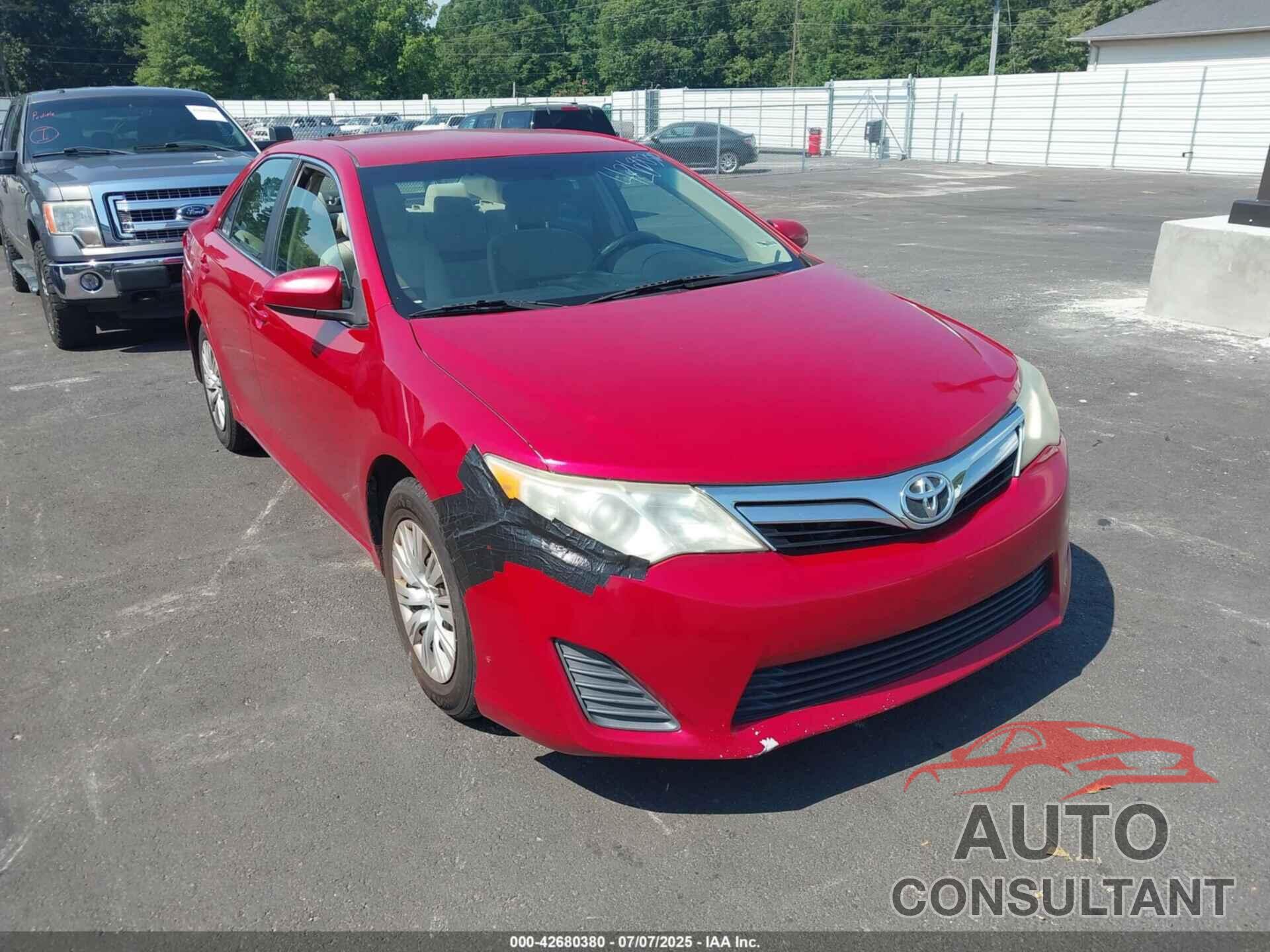 TOYOTA CAMRY 2012 - 4T1BF1FKXCU502948