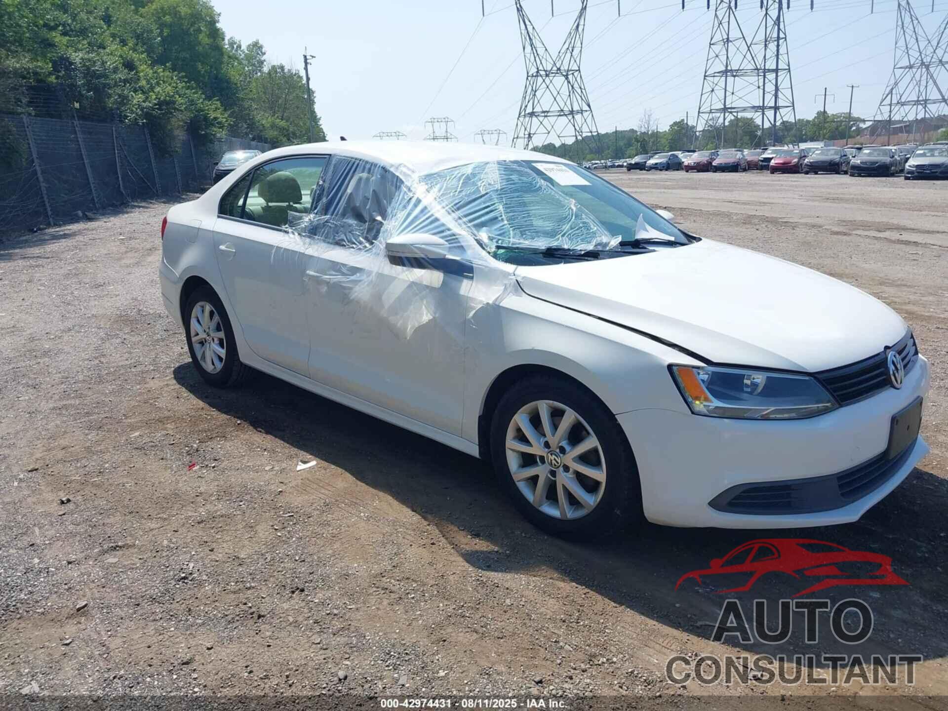 VOLKSWAGEN JETTA 2012 - 3VWDP7AJ8CM457554
