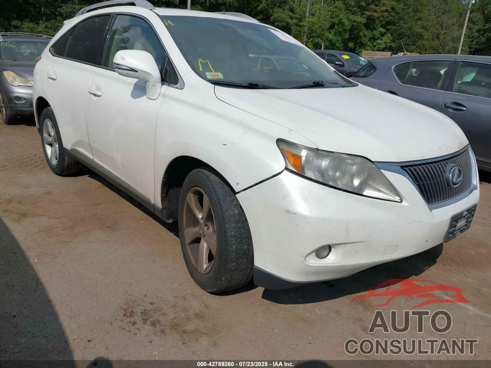 LEXUS RX 350 2010 - 2T2BK1BA8AC025276