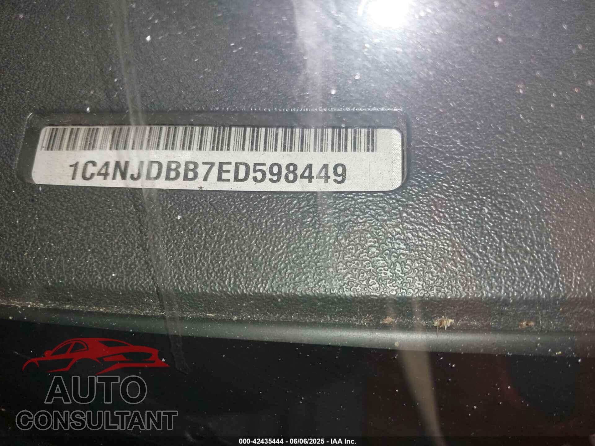 JEEP COMPASS 2014 - 1C4NJDBB7ED598449