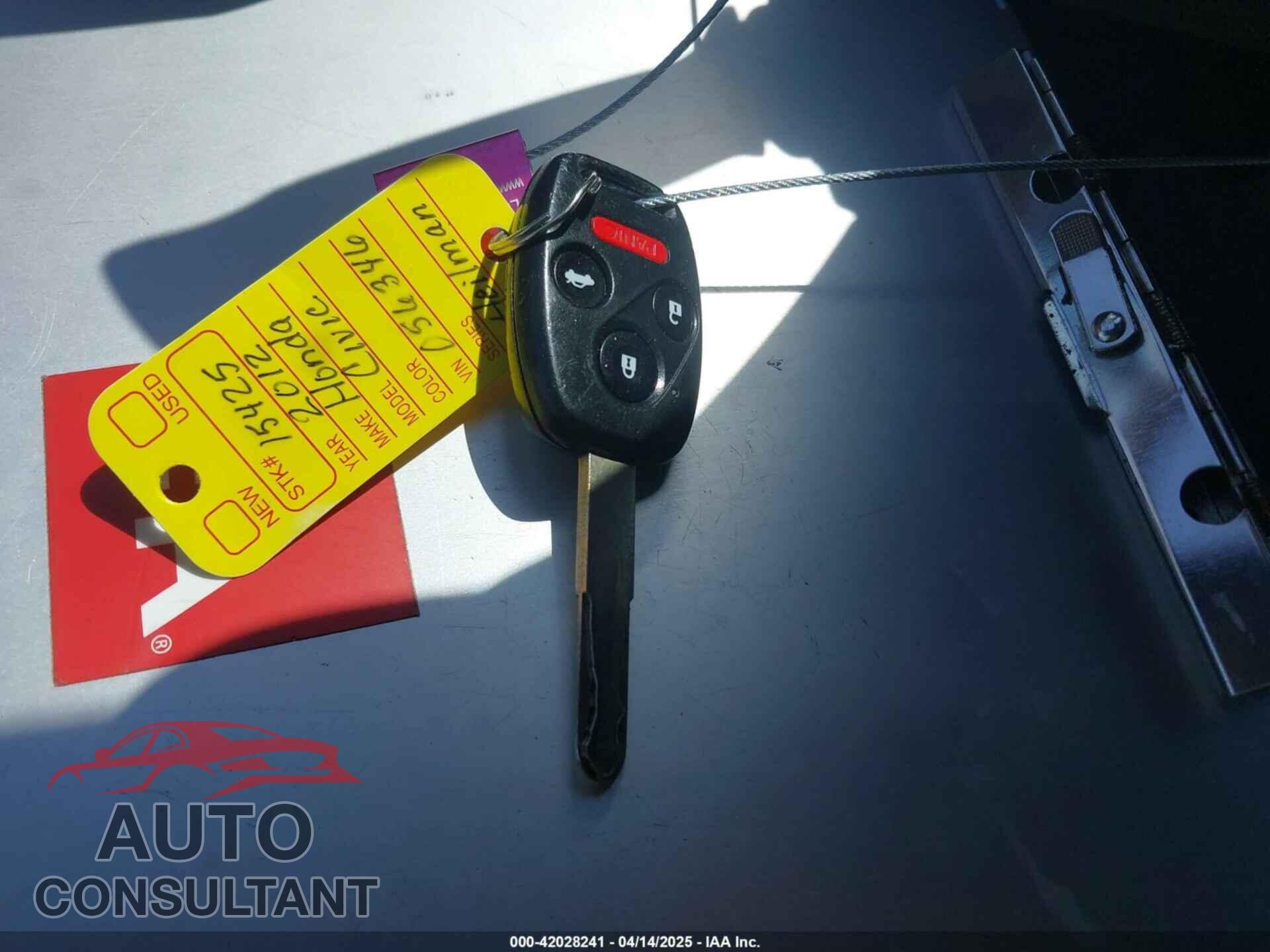 HONDA CIVIC 2012 - 19XFB2F58CE056346
