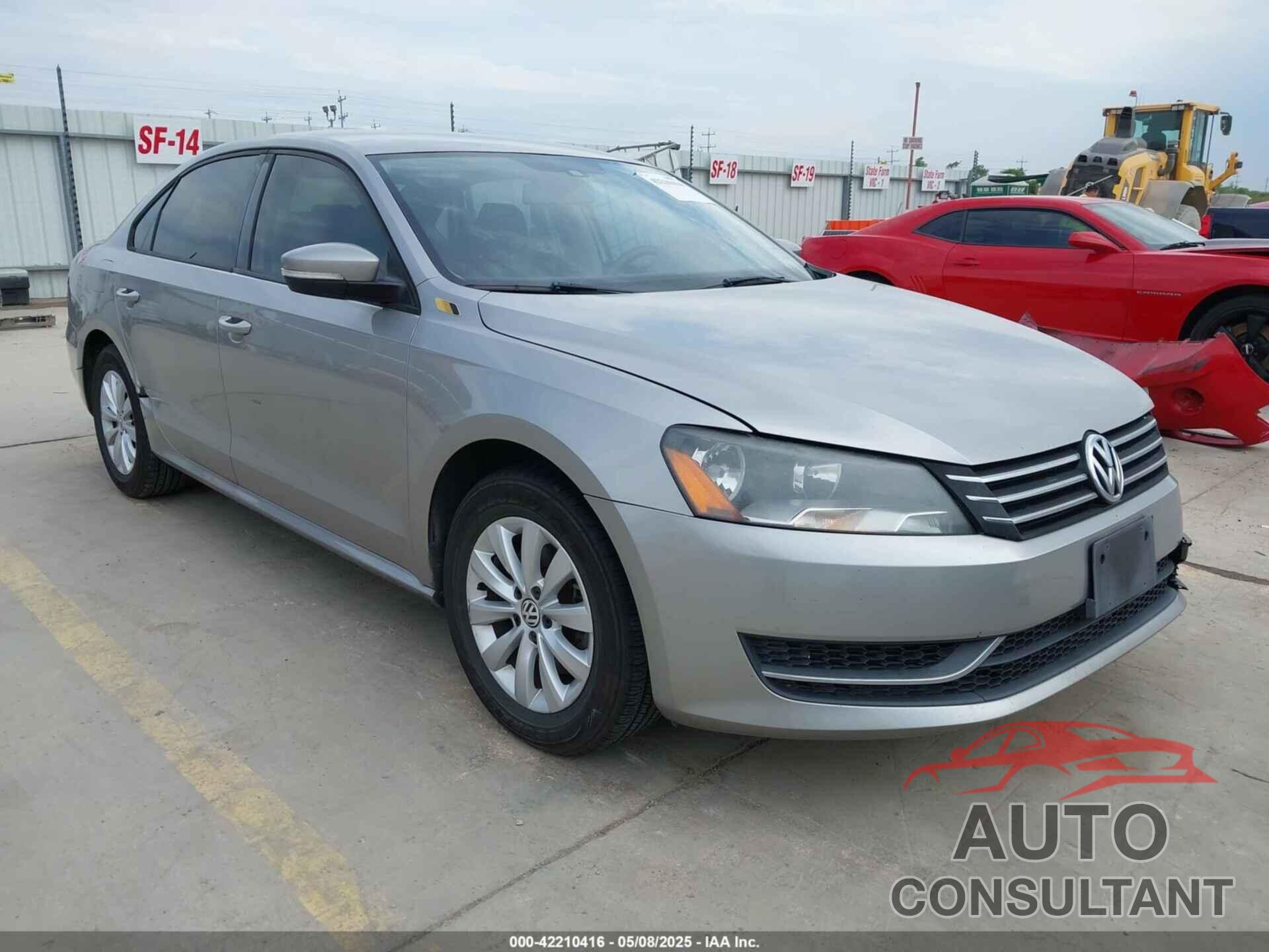 VOLKSWAGEN PASSAT 2013 - 1VWAH7A37DC106591