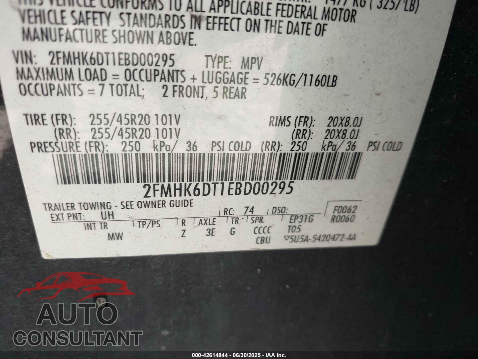 FORD FLEX 2014 - 2FMHK6DT1EBD00295