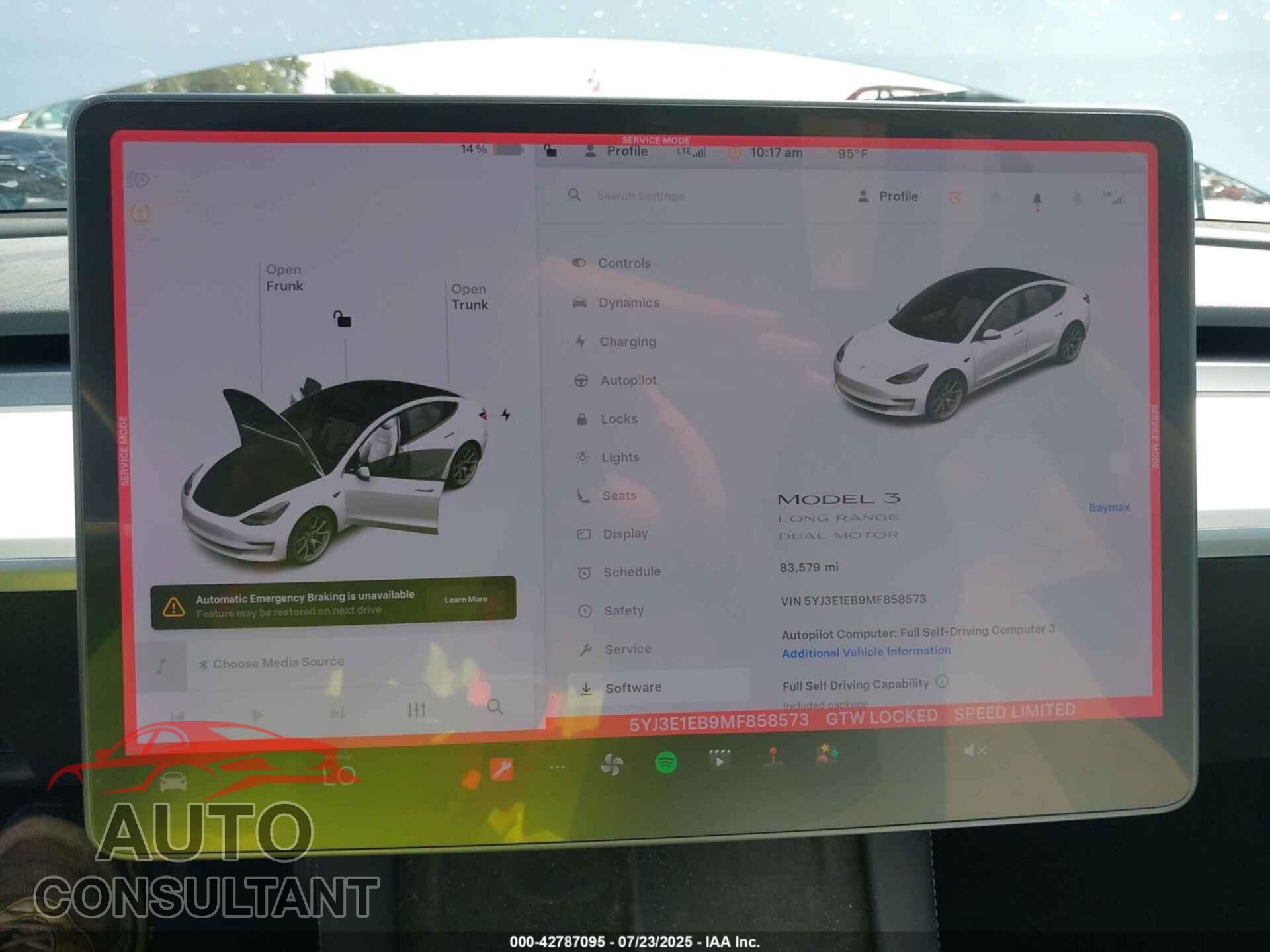 TESLA MODEL 3 2021 - 5YJ3E1EB9MF858573