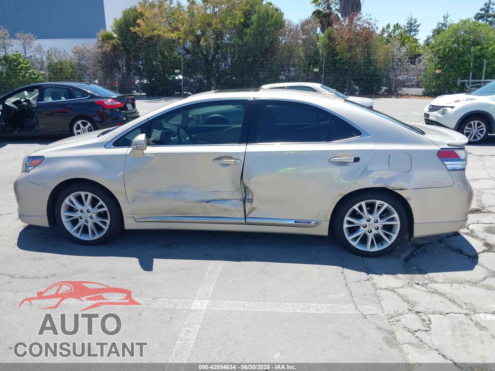 LEXUS HS 250H 2011 - JTHBB1BA5B2046086