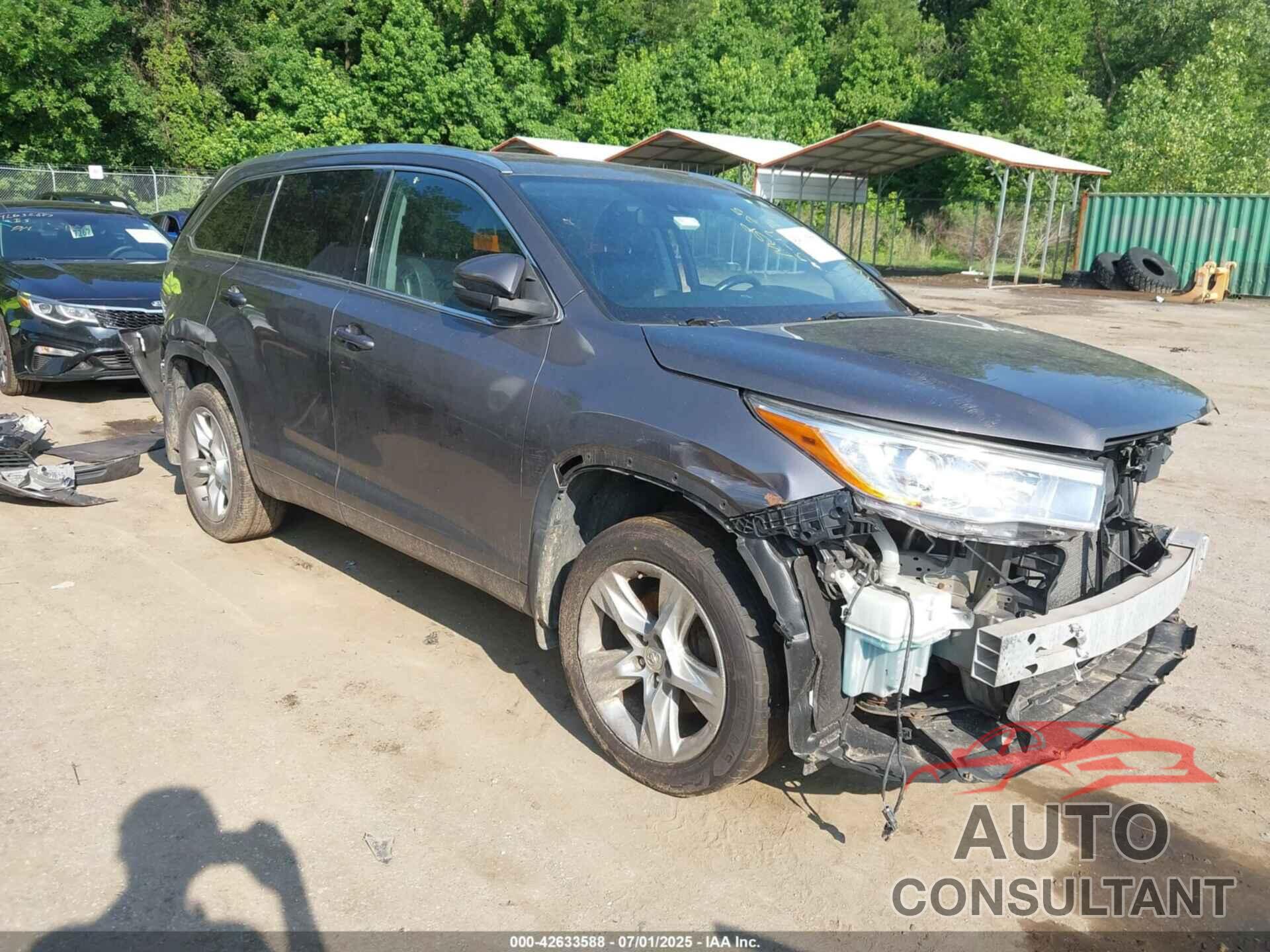 TOYOTA HIGHLANDER 2014 - 5TDDKRFH8ES007618