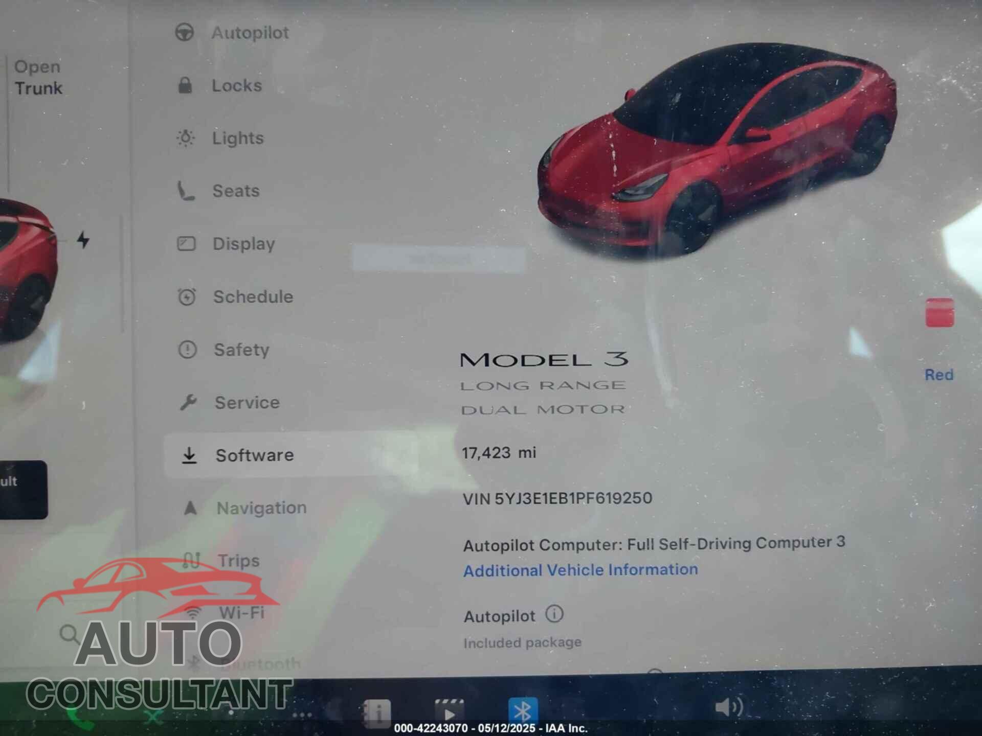 TESLA MODEL 3 2023 - 5YJ3E1EB1PF619250