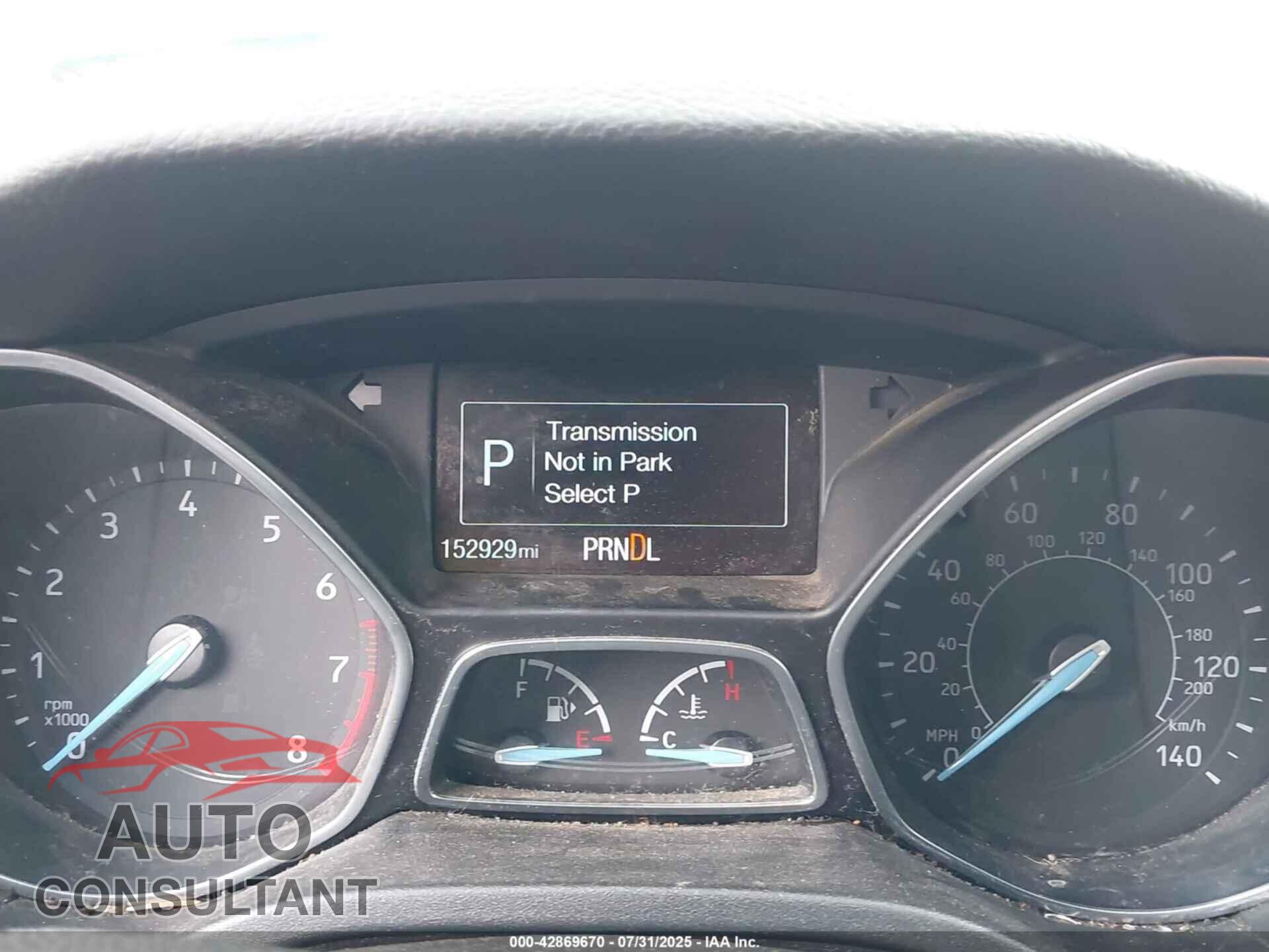 FORD FOCUS 2017 - 1FADP3E20HL302784
