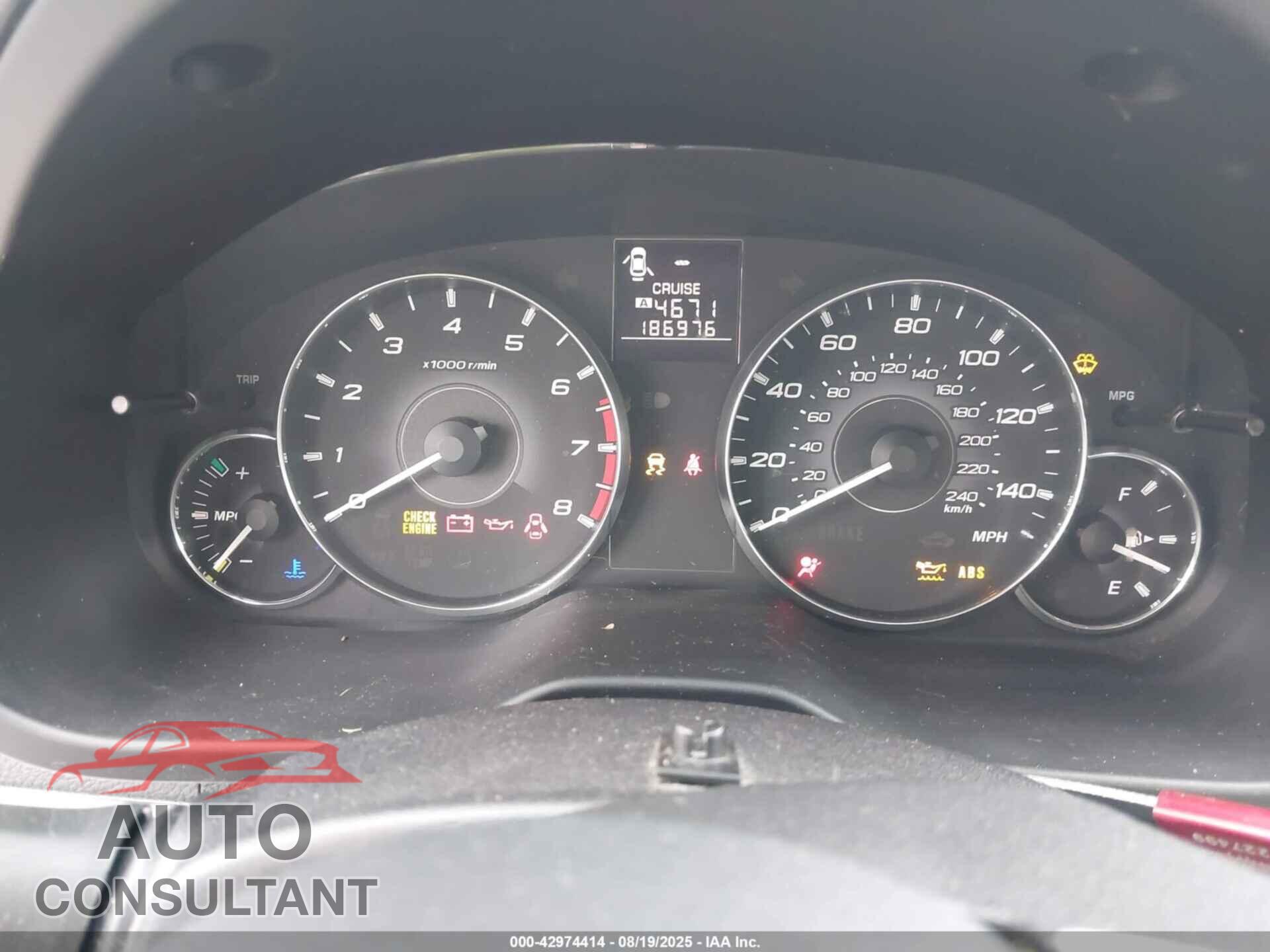 SUBARU OUTBACK 2011 - 4S4BRBCC7B3434462