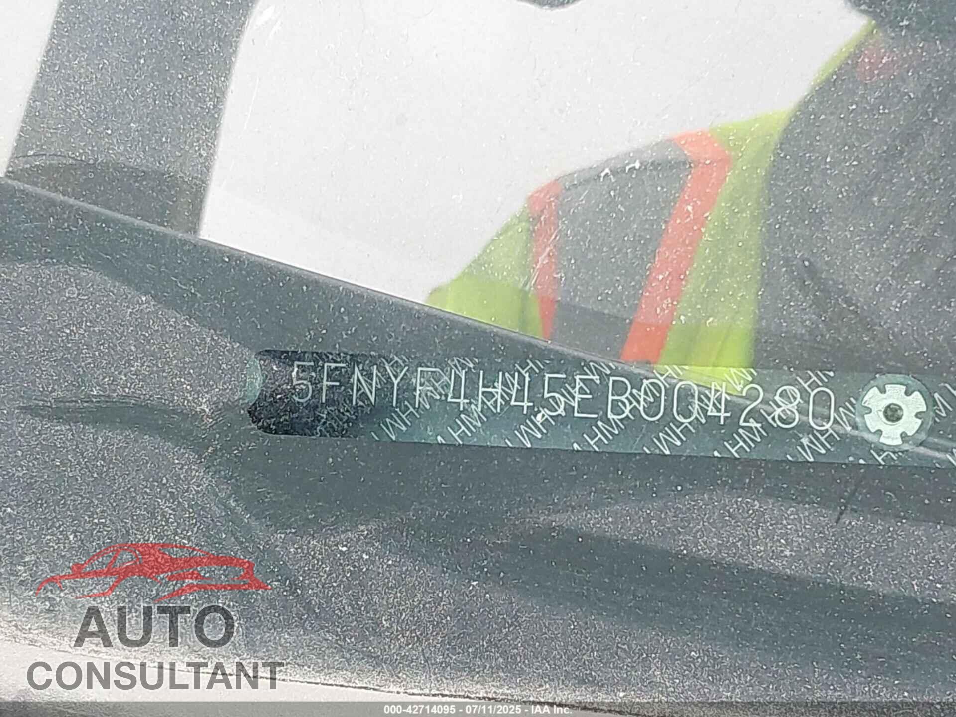 HONDA PILOT 2014 - 5FNYF4H45EB004280