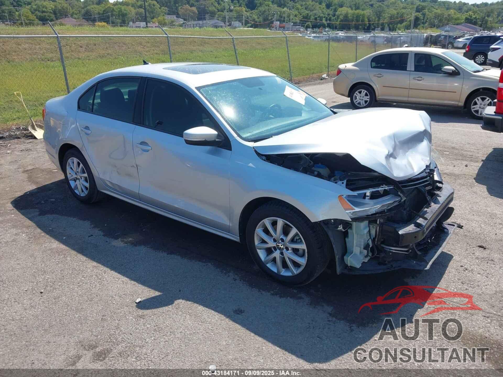 VOLKSWAGEN JETTA 2012 - 3VWDX7AJ9CM390222